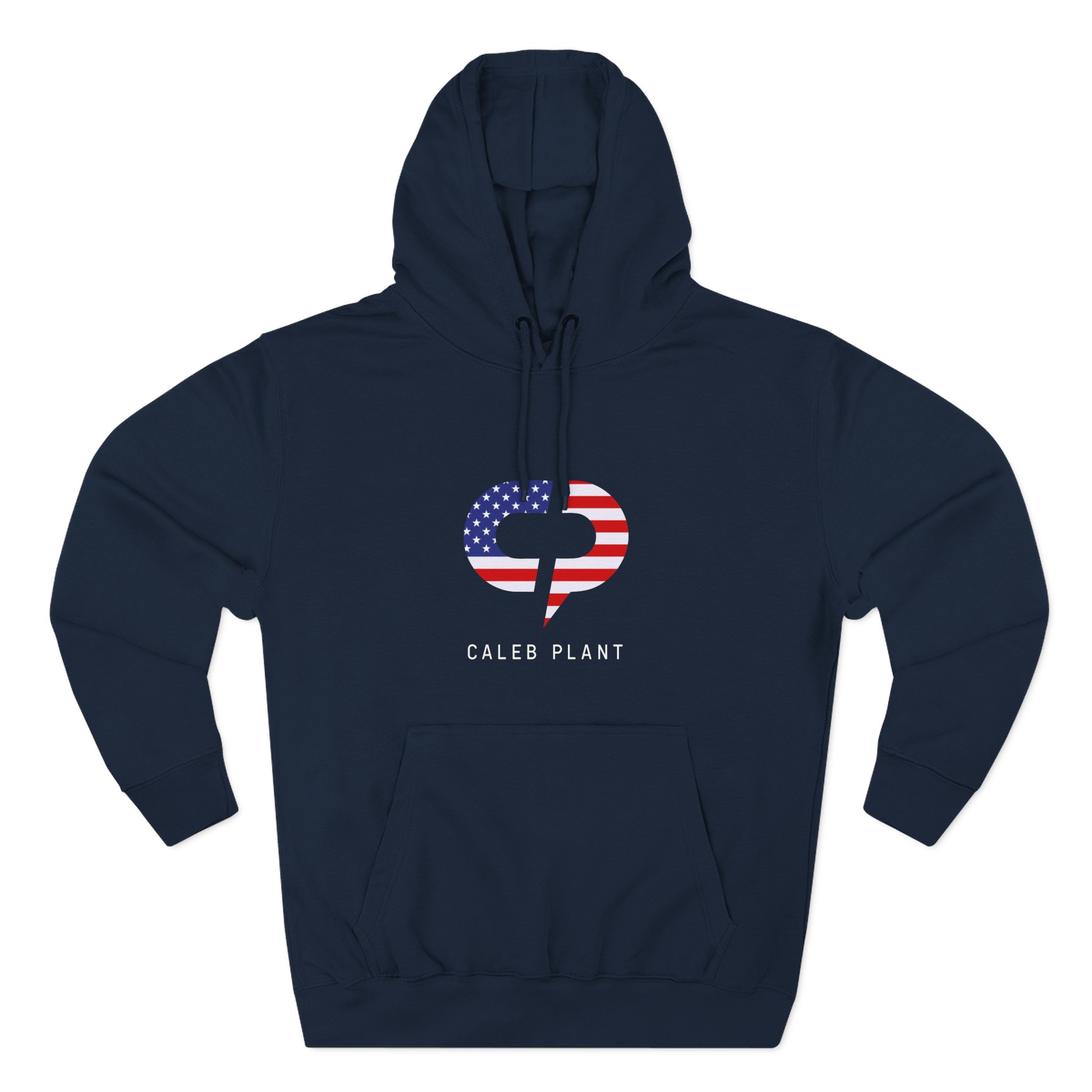 Caleb Plant Red, White and Blue Three-Panel Fleece Hoodie