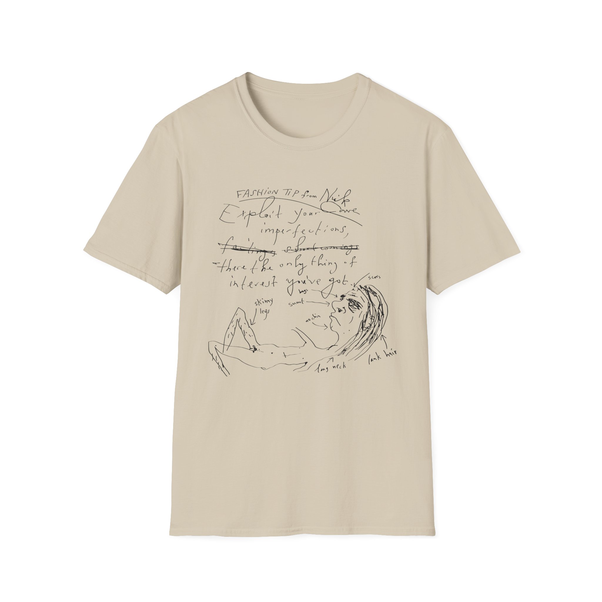 Nick Cave Fashion Tips Unisex Softstyle T-Shirt