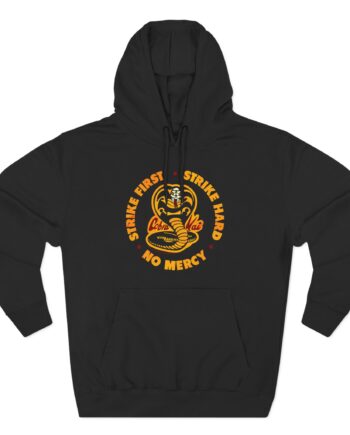 Cobra Kai Distressed Logo Three-Panel Fleece Hoodie