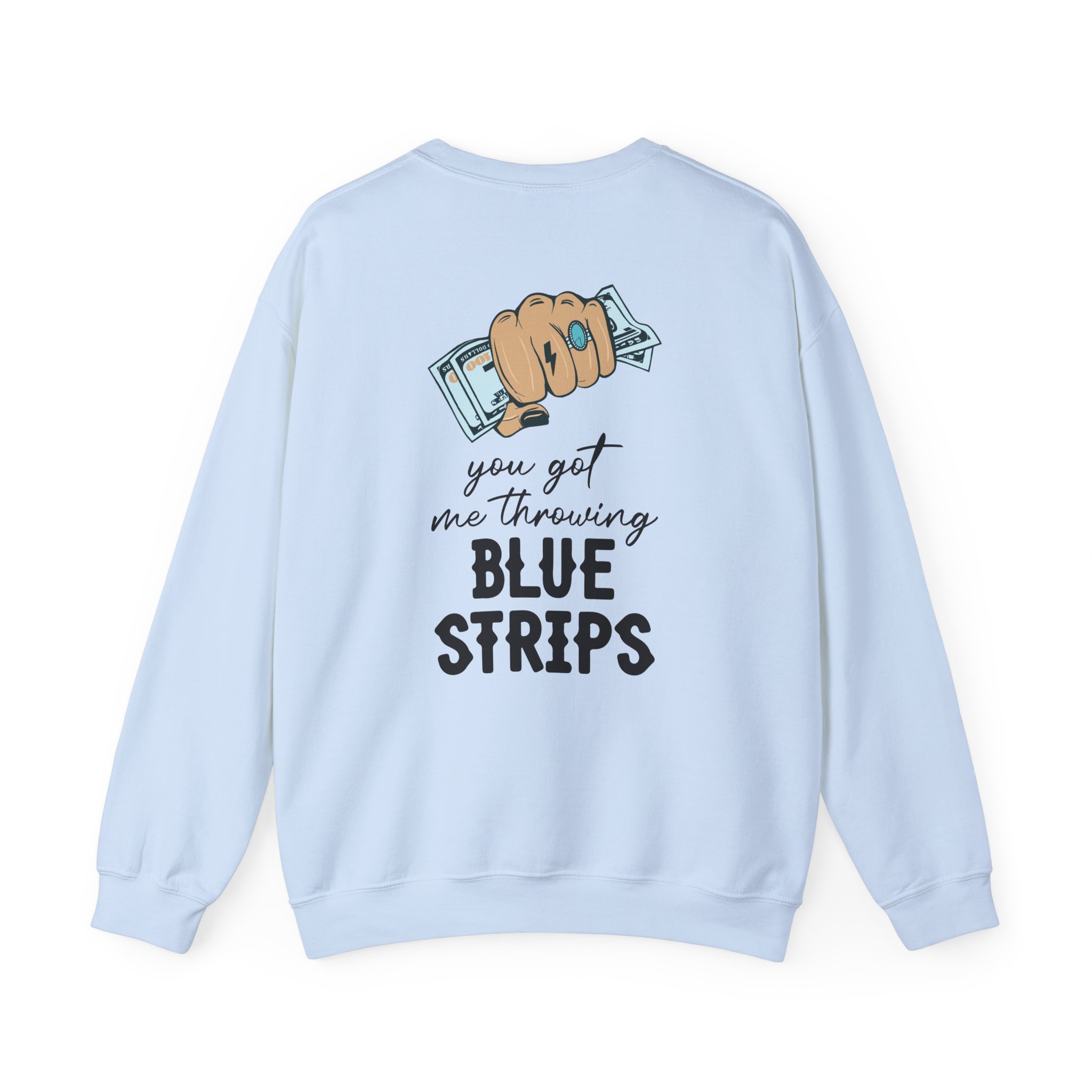 Jessie Murph Blue Strips Unisex Heavy Blendâ„¢ Crewneck Sweatshirt