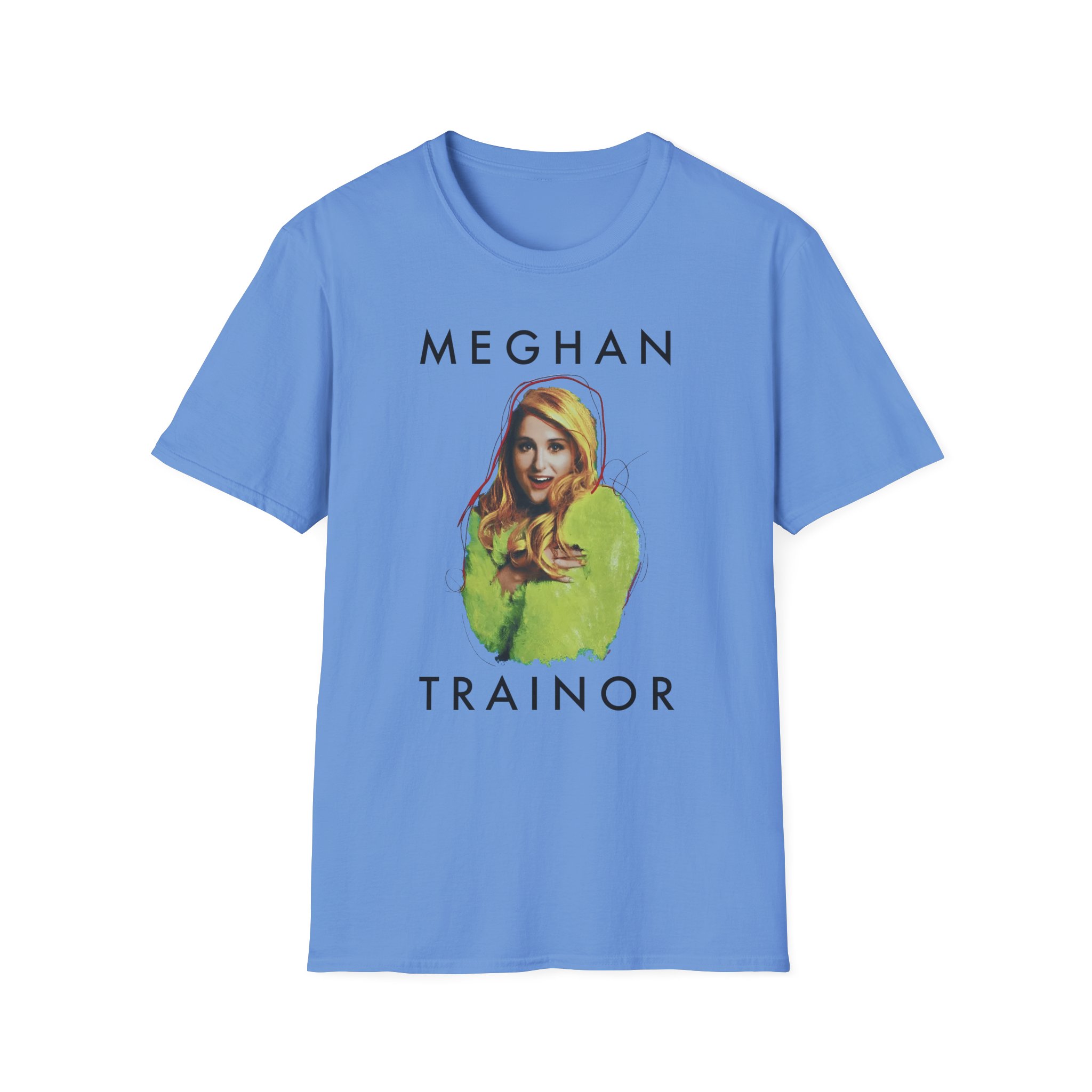 Meghan Trainor Title Pose Turquoise Unisex Softstyle T-Shirt