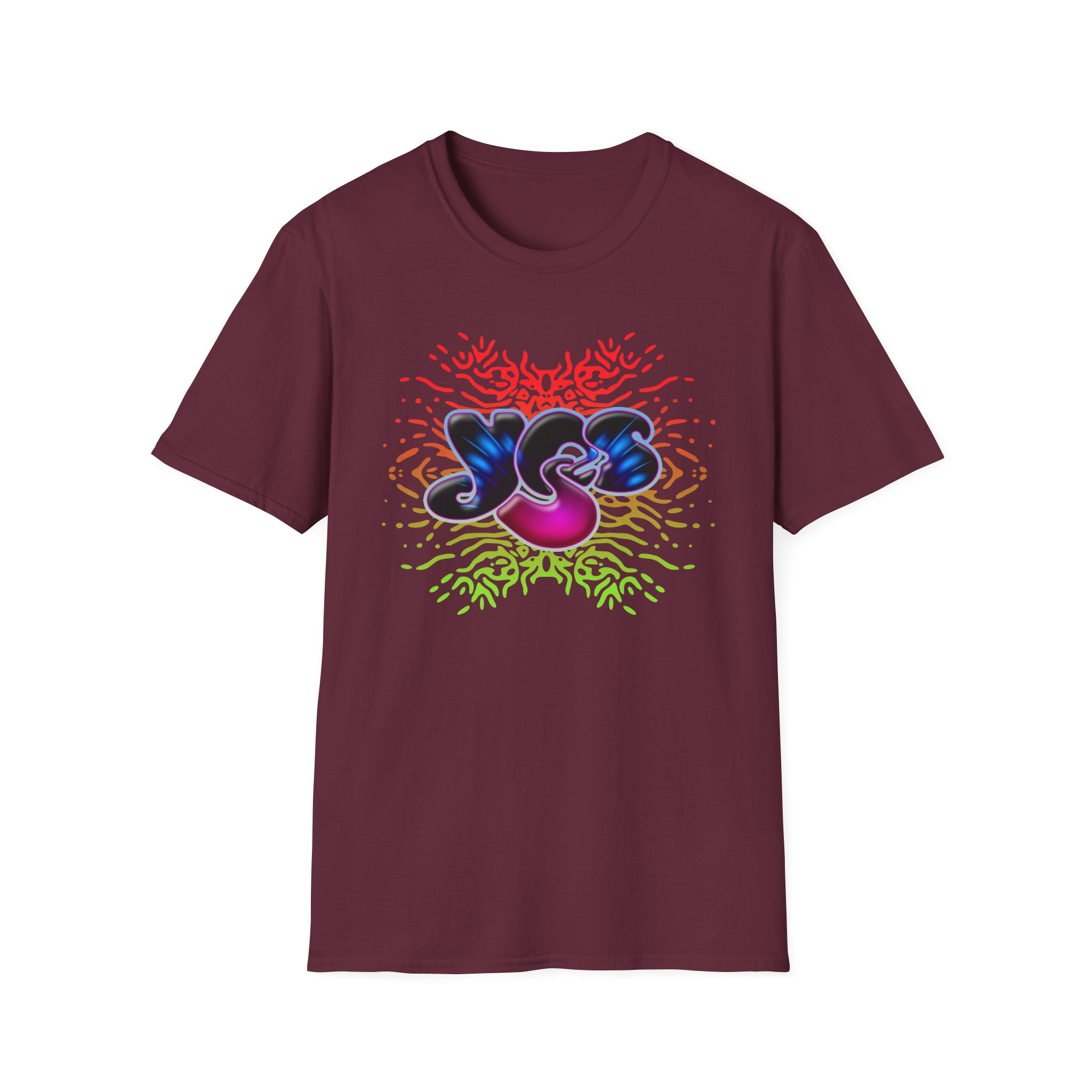 Yes Rainbow Abstract Logo Unisex Softstyle T-Shirt