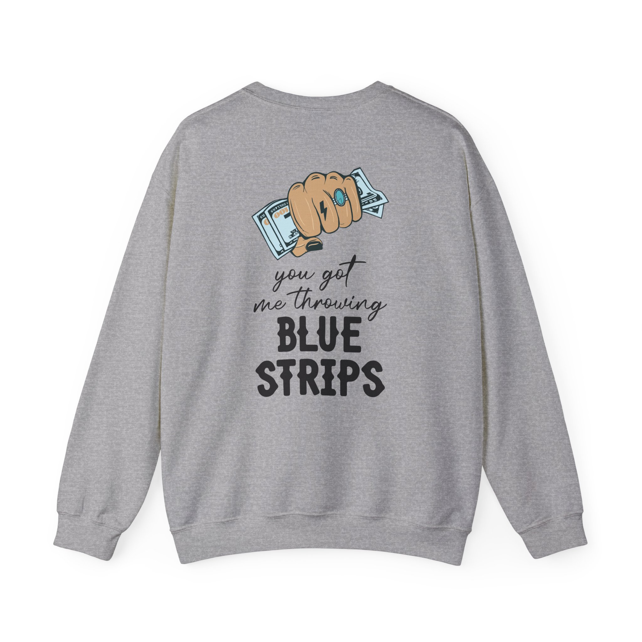 Jessie Murph Blue Strips Unisex Heavy Blendâ„¢ Crewneck Sweatshirt