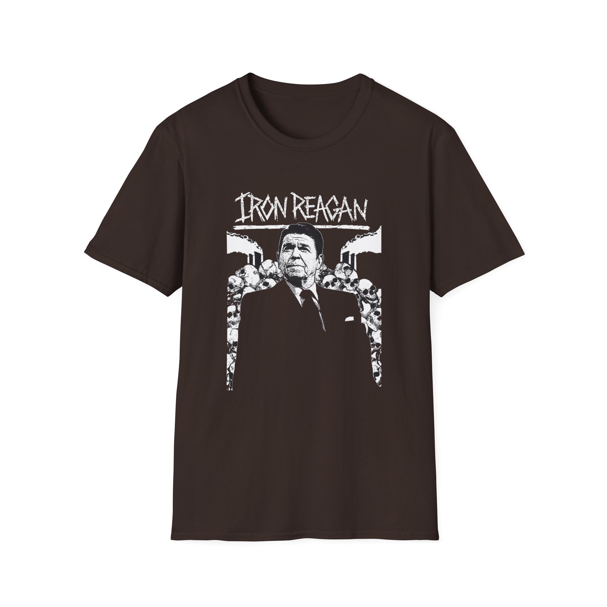 Iron Reagan Ronnie Backdrop Unisex Softstyle T-Shirt