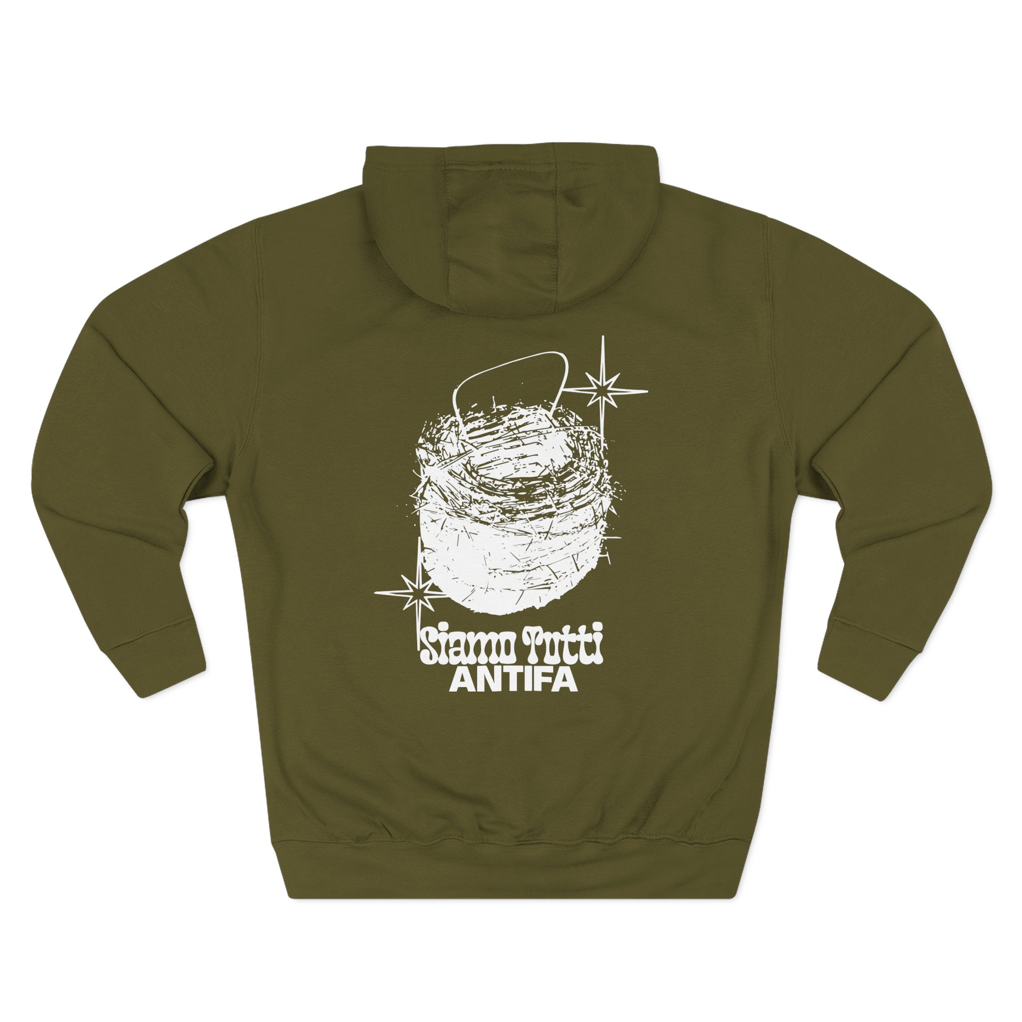 Disarstar Siamo Tutti Antifa Three-Panel Fleece Hoodie