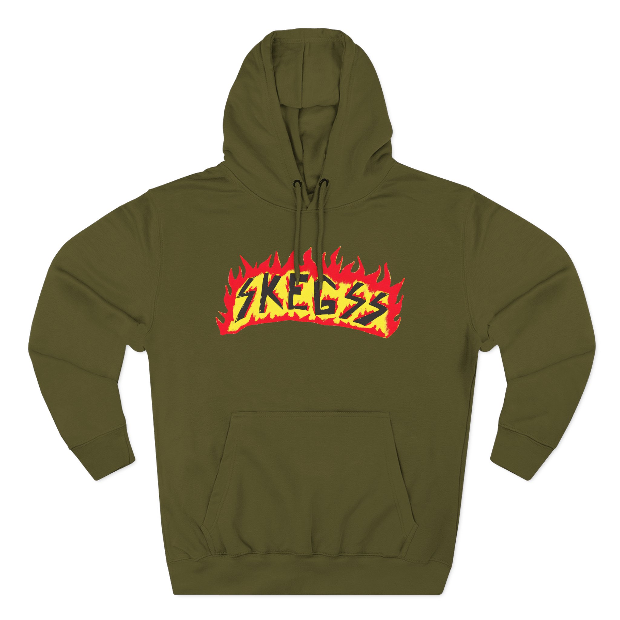 Skegss Flame Logo Three-Panel Fleece Hoodie