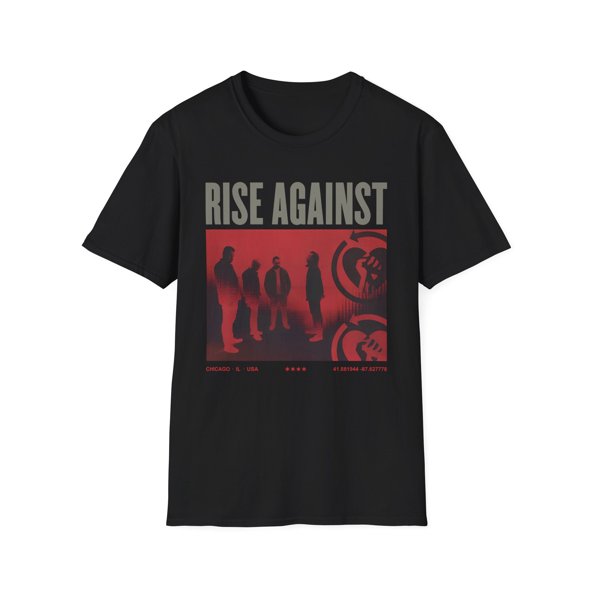 Rise Against Group Photo Unisex Softstyle T-Shirt