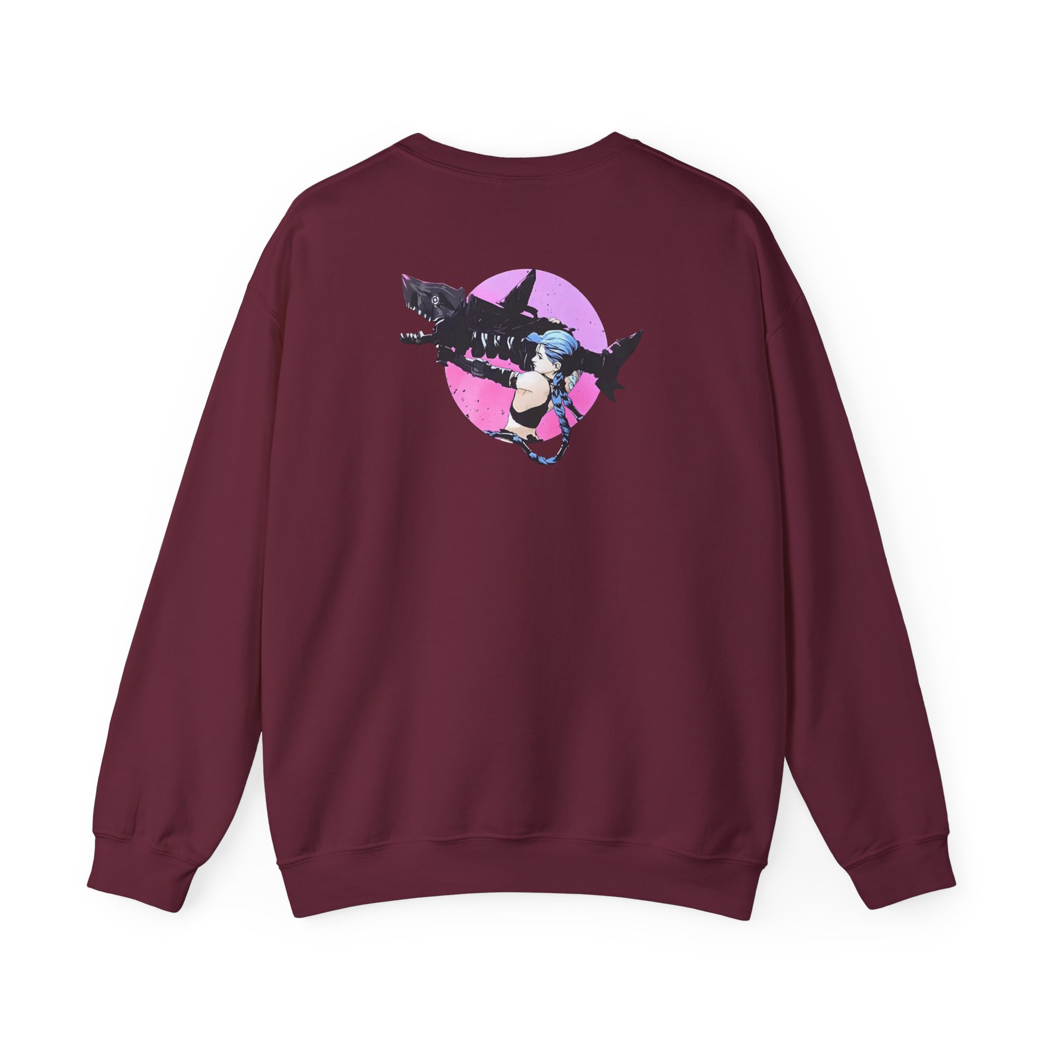 Jinx Arcane Gun Unisex Heavy Blendâ„¢ Crewneck Sweatshirt