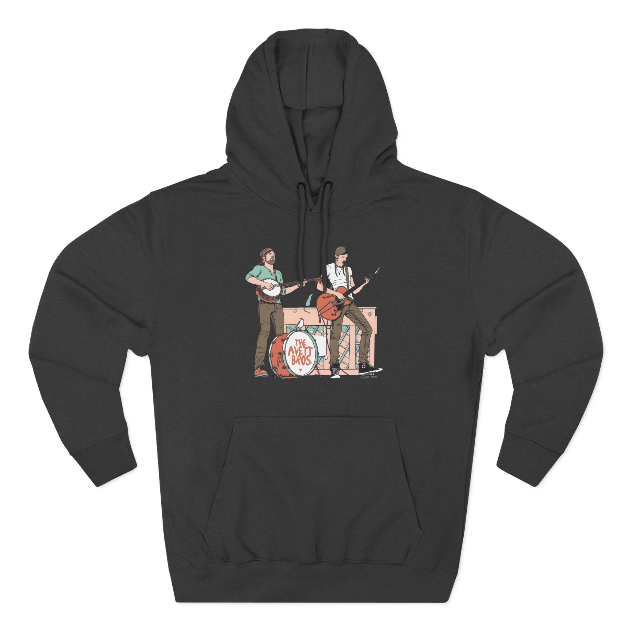 Avett Brothers on Stage Three-Panel Fleece Hoodie