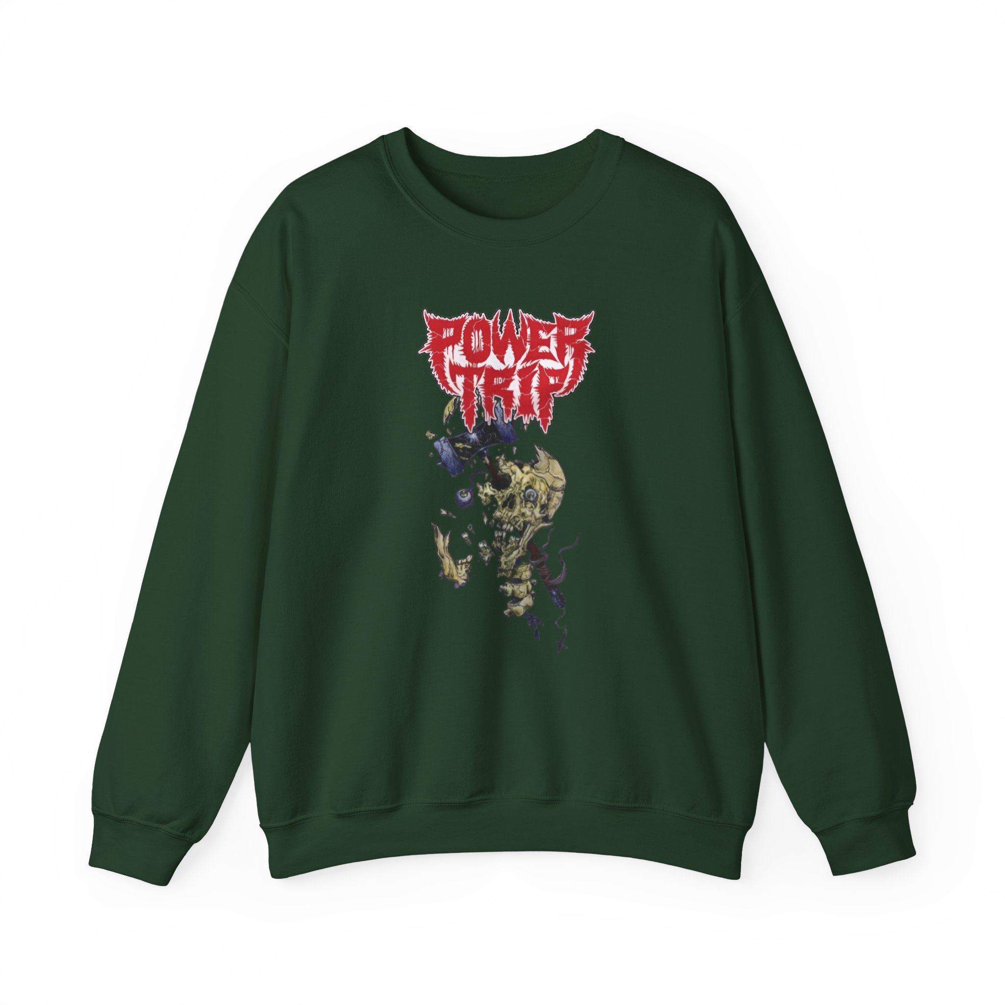 Power Trip Hammer Skull Unisex Heavy Blendâ„¢ Crewneck Sweatshirt