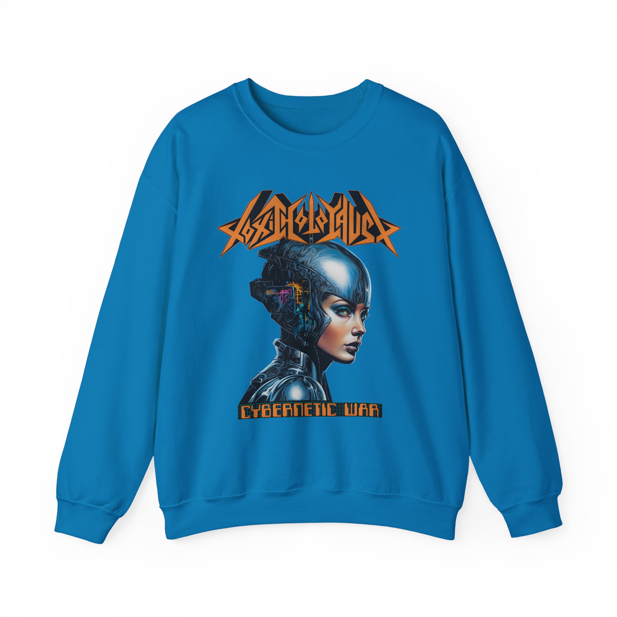 Toxic Holocaust Cybernetic War Unisex Heavy Blendâ„¢ Crewneck Sweatshirt