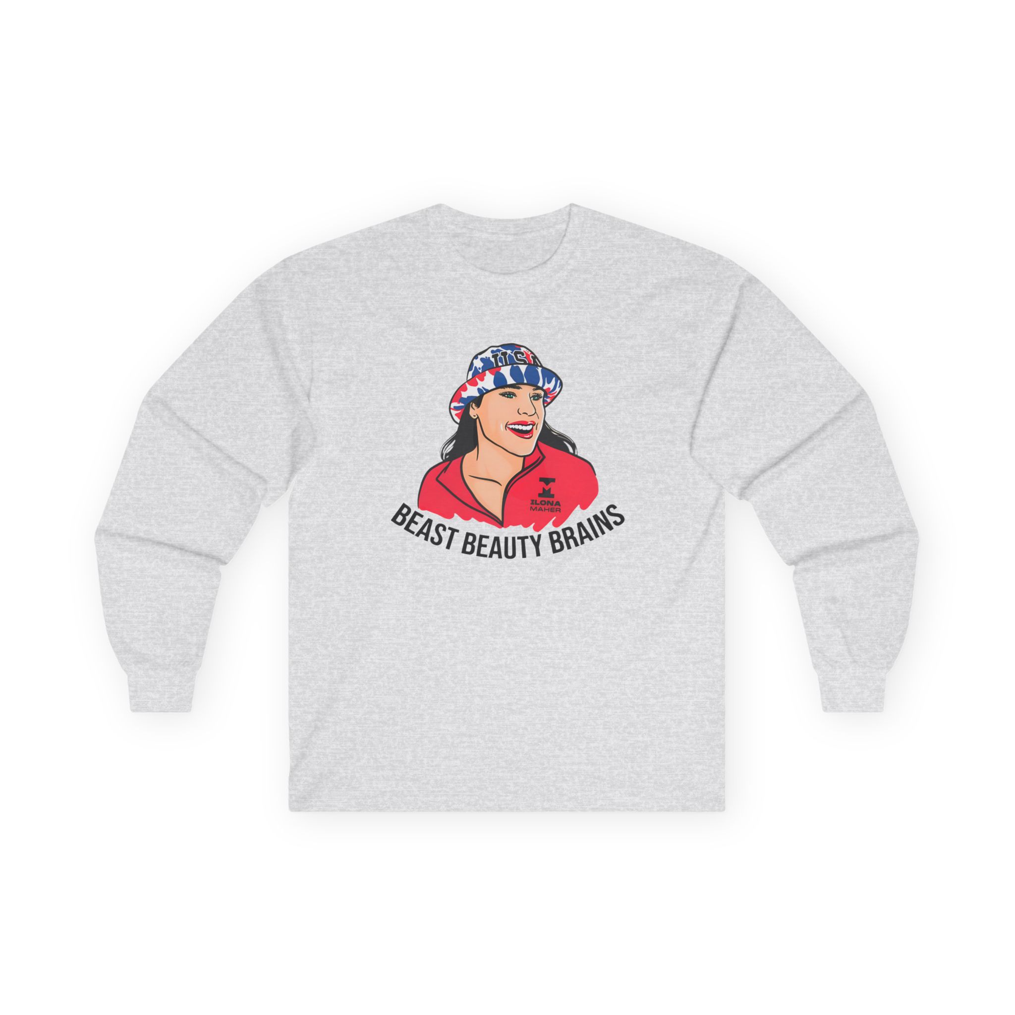Ilona Maher Beast Beauty Brains Unisex Ultra Cotton Long Sleeve Tee