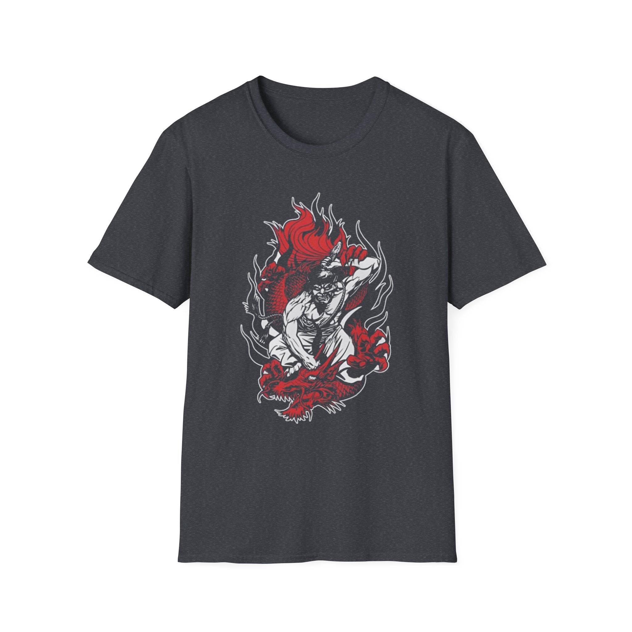 100 Demons Samurai Dragon Unisex Softstyle T-Shirt