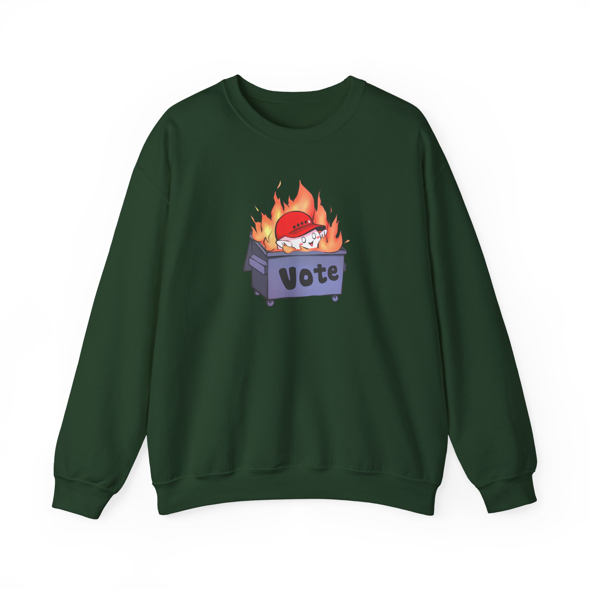 Mister Metokur Dumpster Fire Vote Unisex Heavy Blendâ„¢ Crewneck Sweatshirt