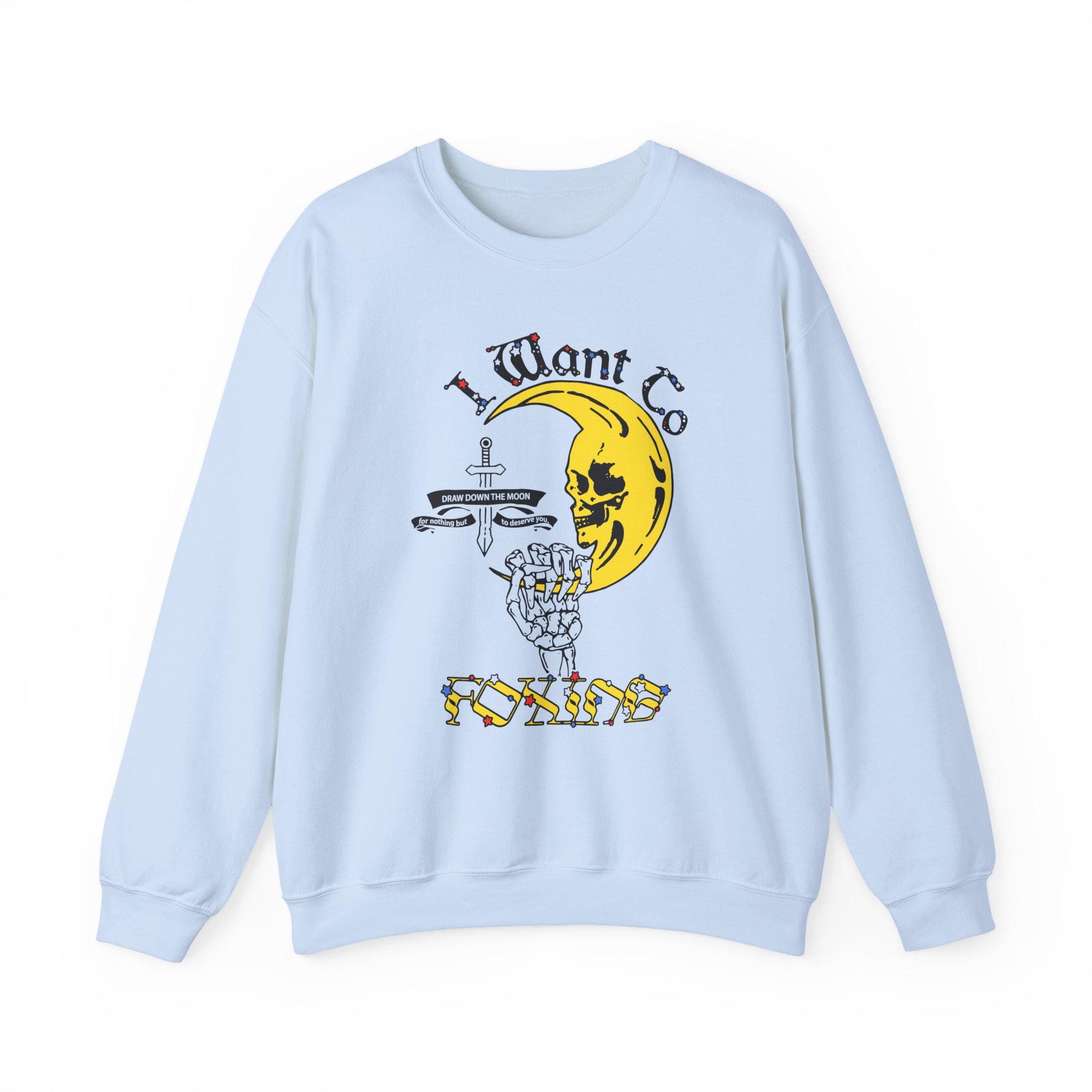 Foxing Draw Down Unisex Heavy Blendâ„¢ Crewneck Sweatshirt