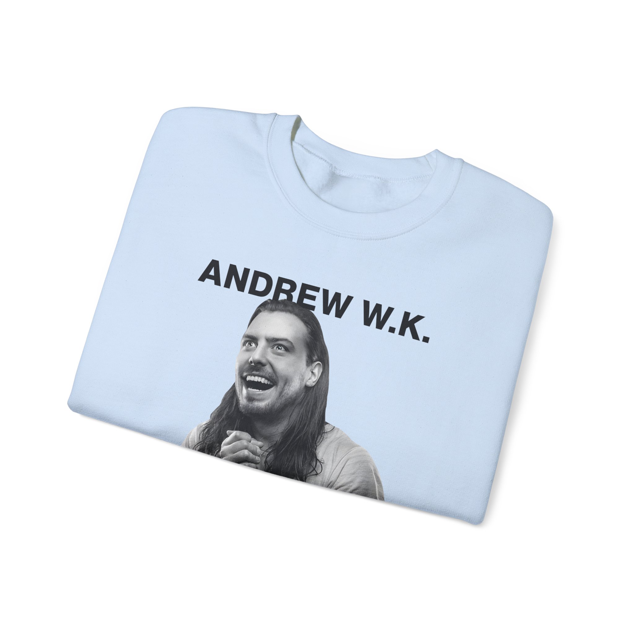 Andrew Wk Happy Unisex Heavy Blendâ„¢ Crewneck Sweatshirt