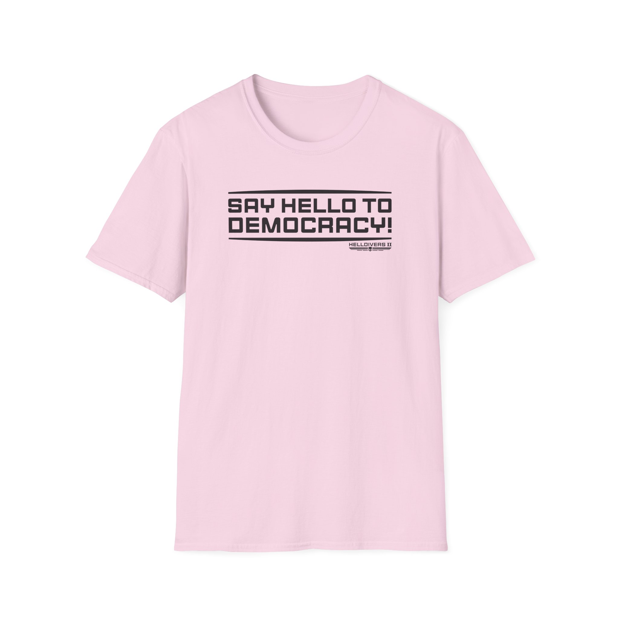 Helldivers Hello to Democracy Unisex Softstyle T-Shirt