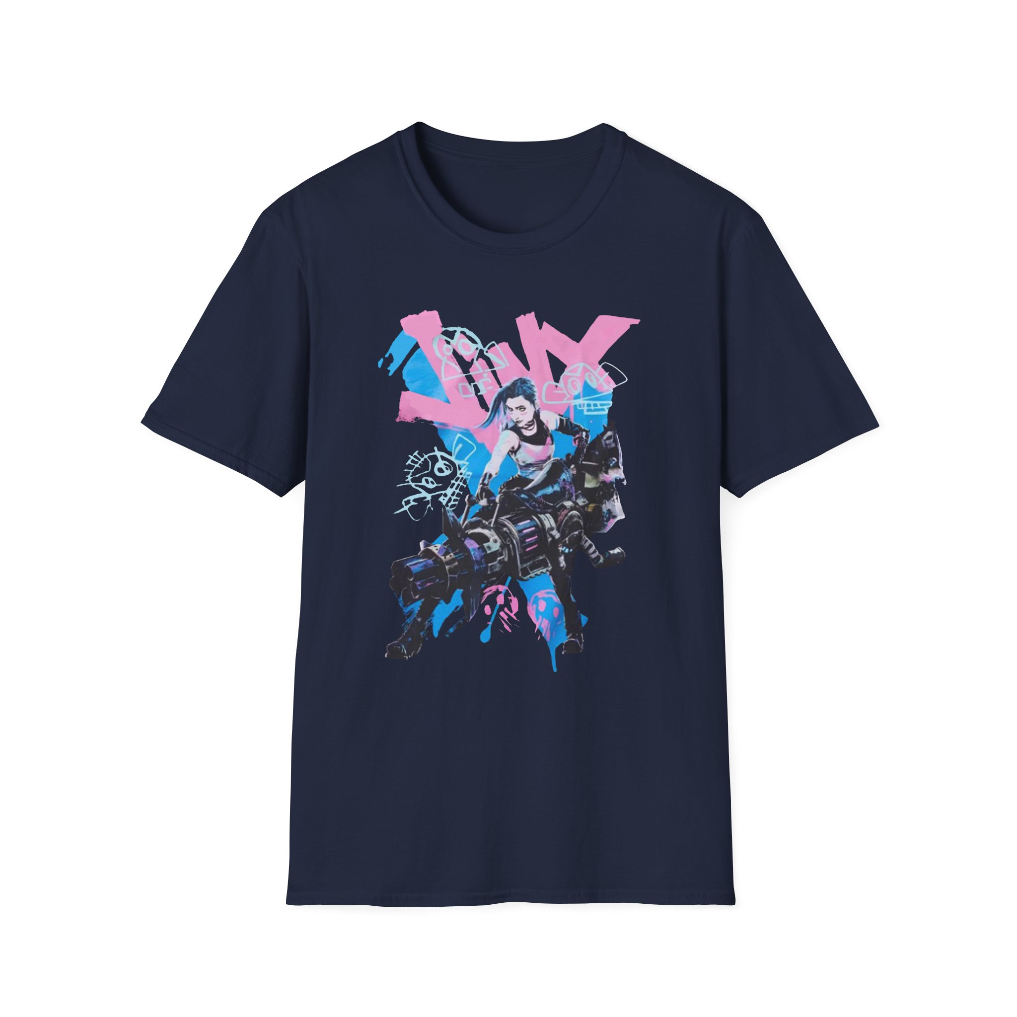 Jinx Arcane Graffiti Jumbo Unisex Softstyle T-Shirt