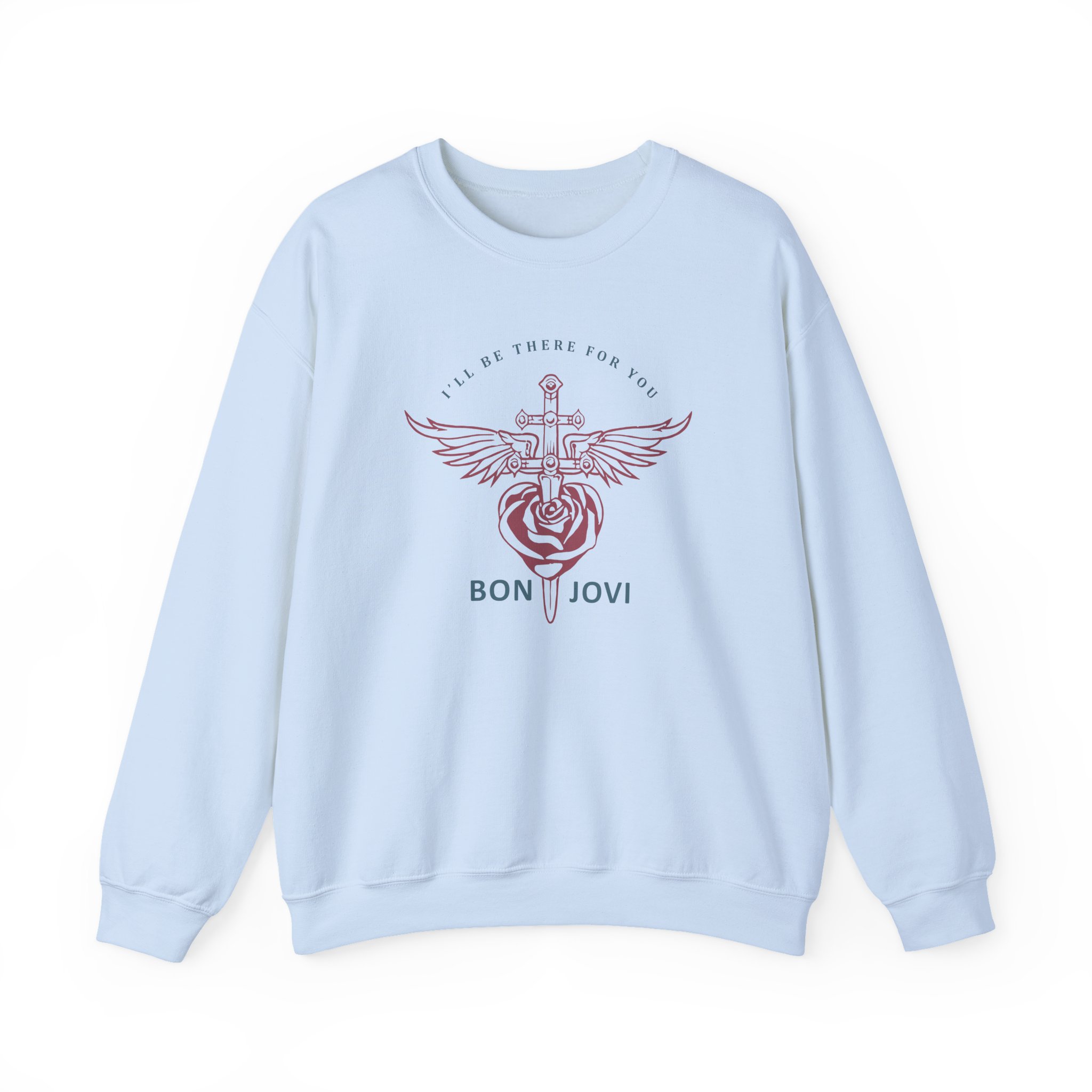 Bon Jovi Glass Heart & Dagger Unisex Heavy Blendâ„¢ Crewneck Sweatshirt