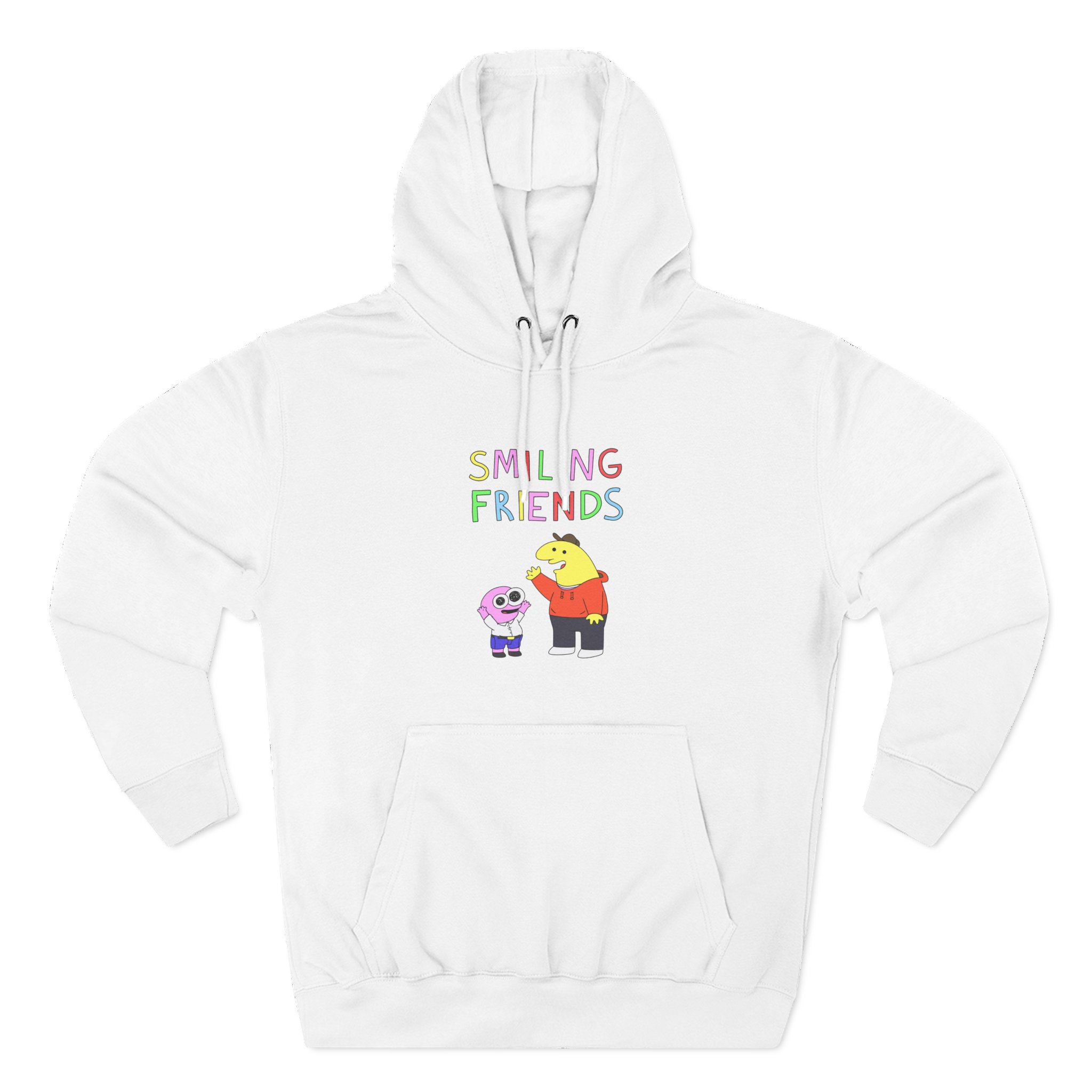 Smiling Friends Charlie Pim Allan Glep Three-panel Fleece Hoodie