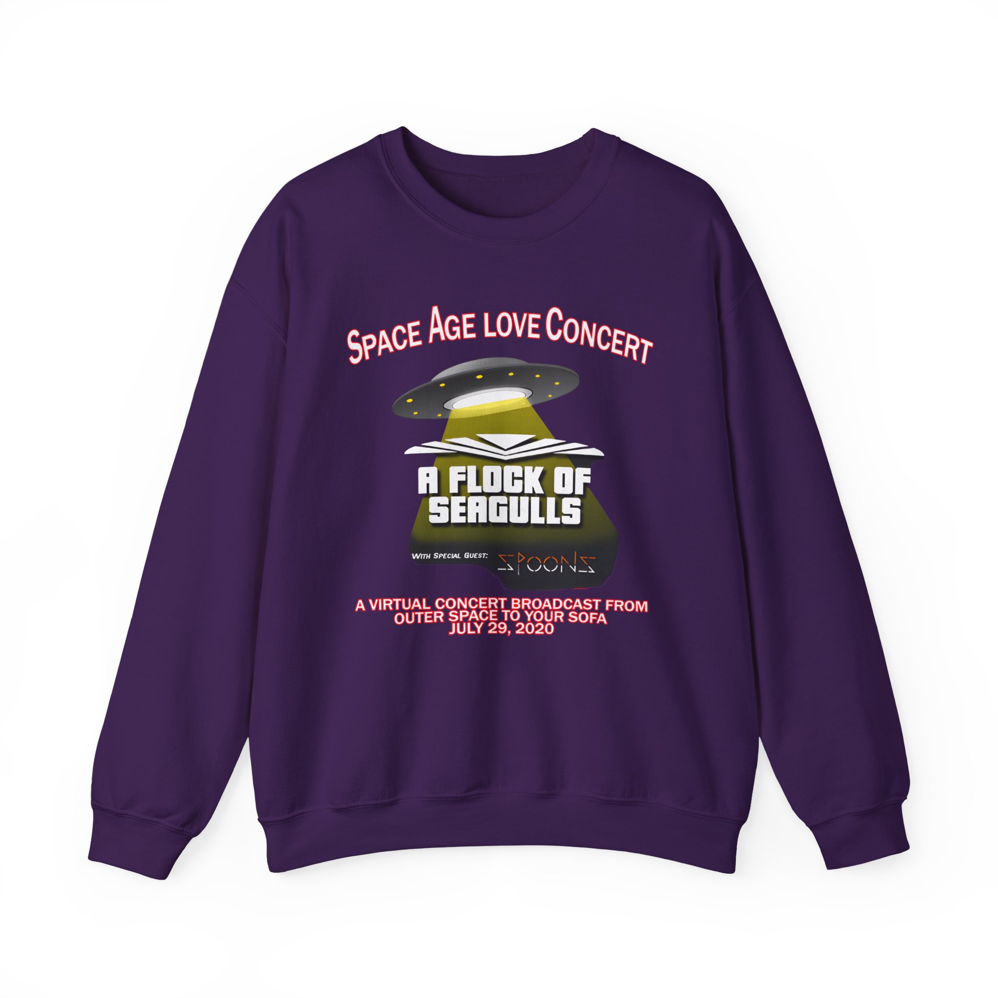 A Flock of Seagulls Space Age Love Concert Unisex Heavy Blendâ„¢ Crewneck Sweatshirt