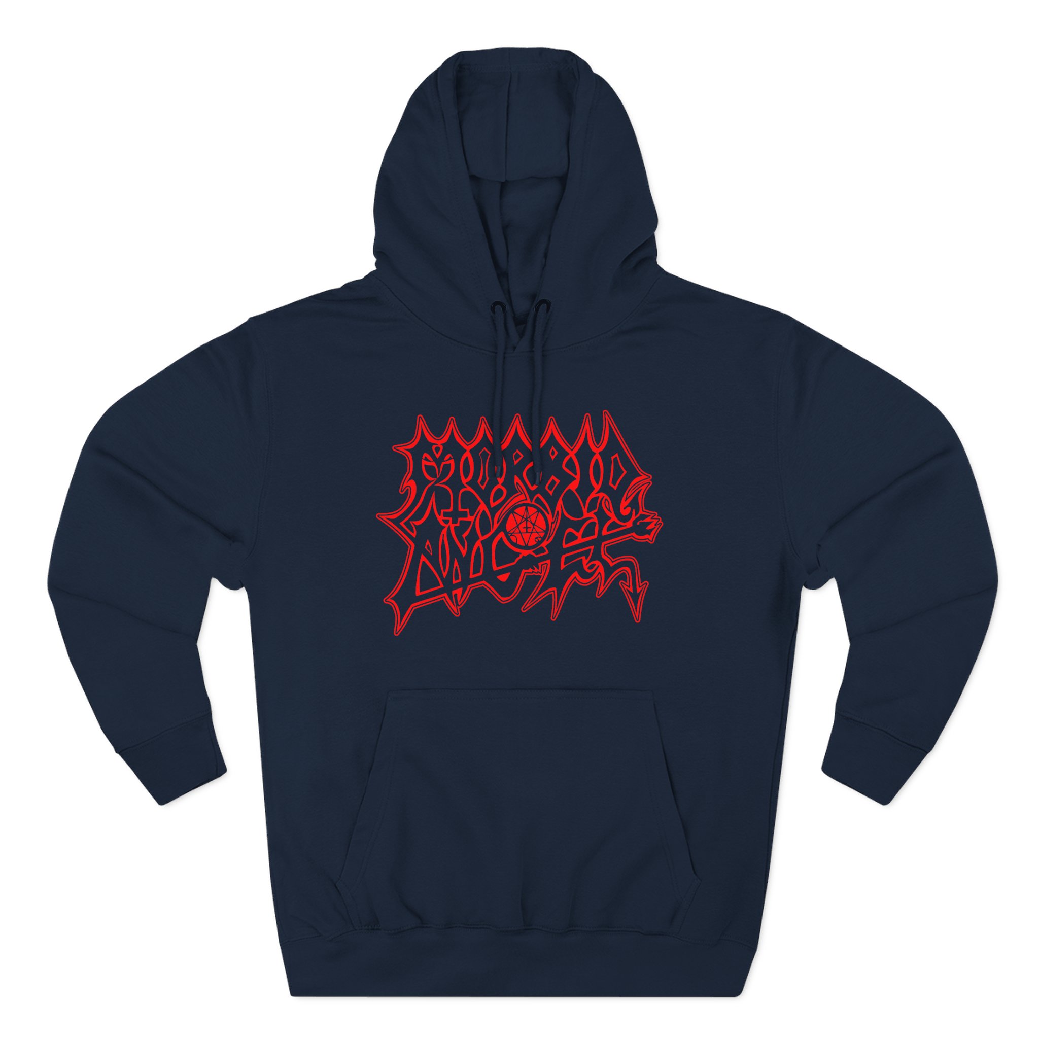 Morbid Angel Red Logo Three-Panel Fleece Hoodie