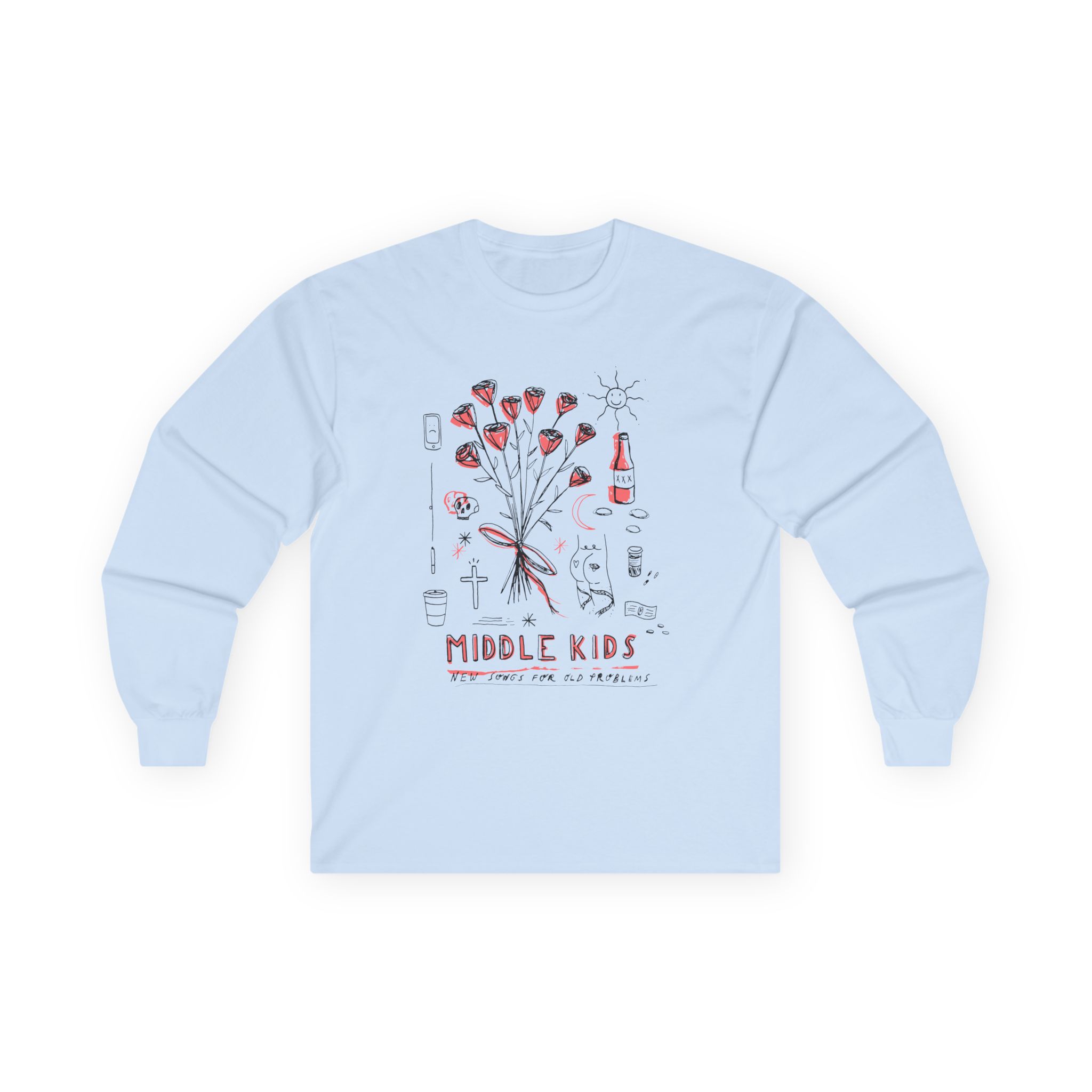 Middle Kids Pale Deconstructed Unisex Ultra Cotton Long Sleeve Tee
