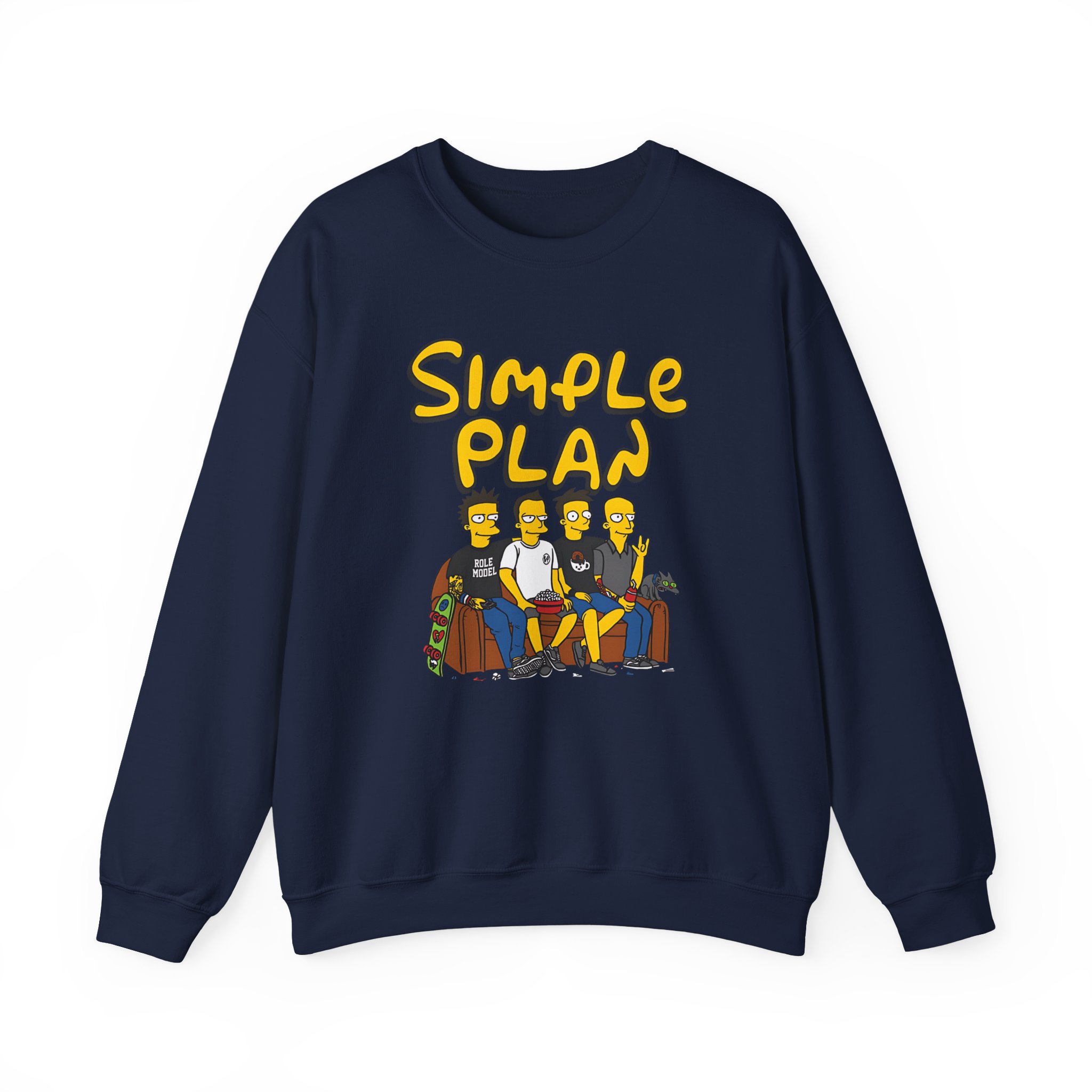 Simple Plan Band on the Couch Unisex Heavy Blendâ„¢ Crewneck Sweatshirt