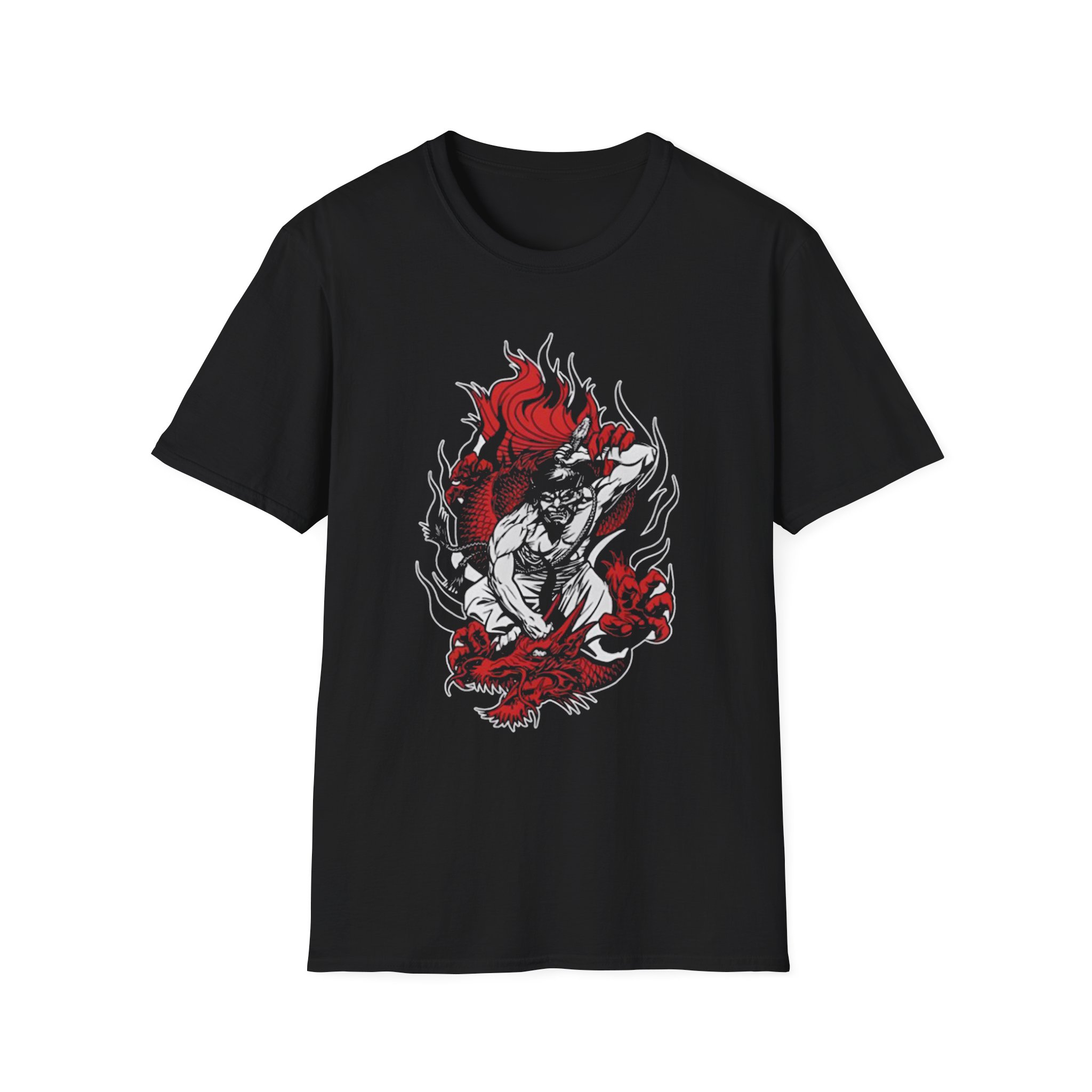 100 Demons Samurai Dragon Unisex Softstyle T-Shirt