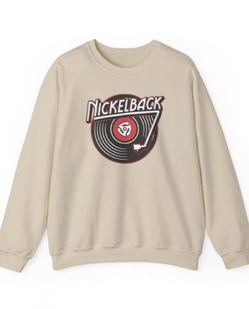 Nickelback Record Natural Ringer Unisex Heavy Blend™ Crewneck Sweatshirt