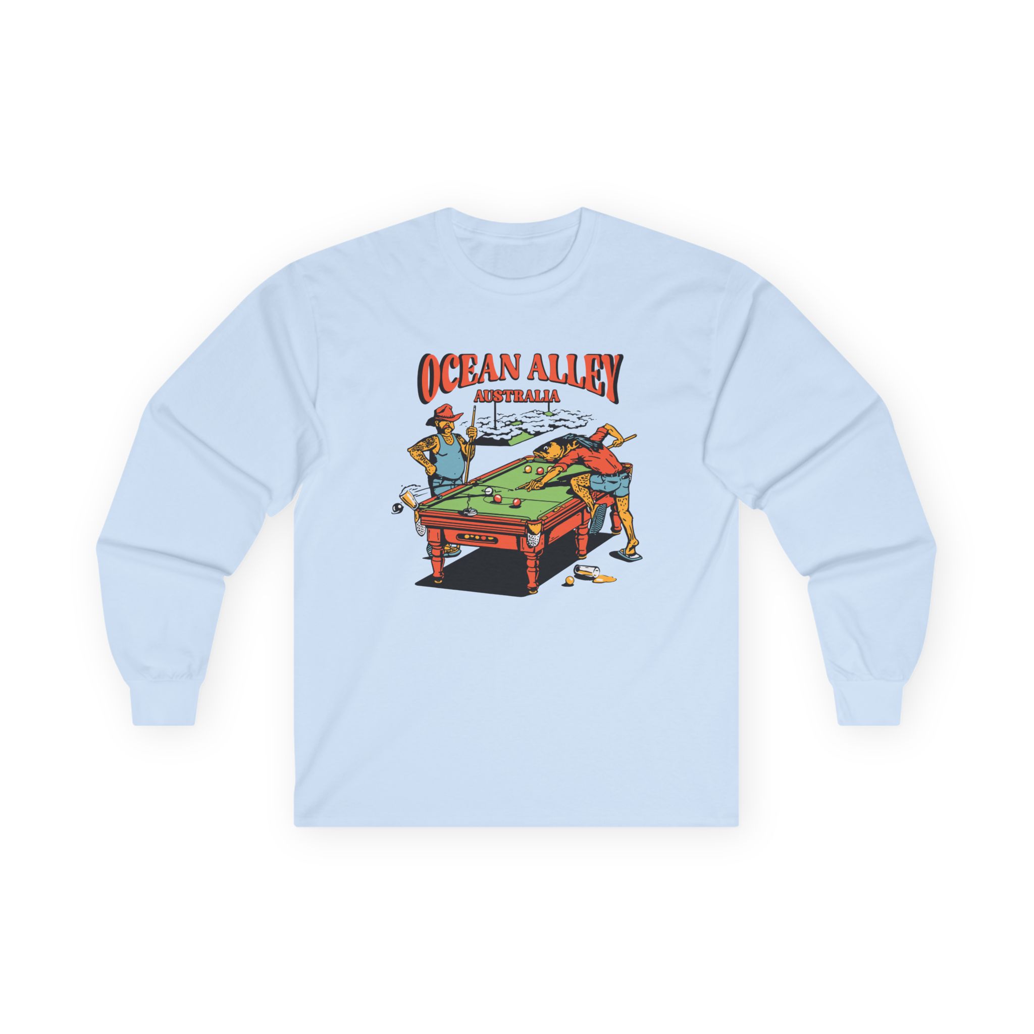 Ocean Alley Pool Table Unisex Ultra Cotton Long Sleeve Tee