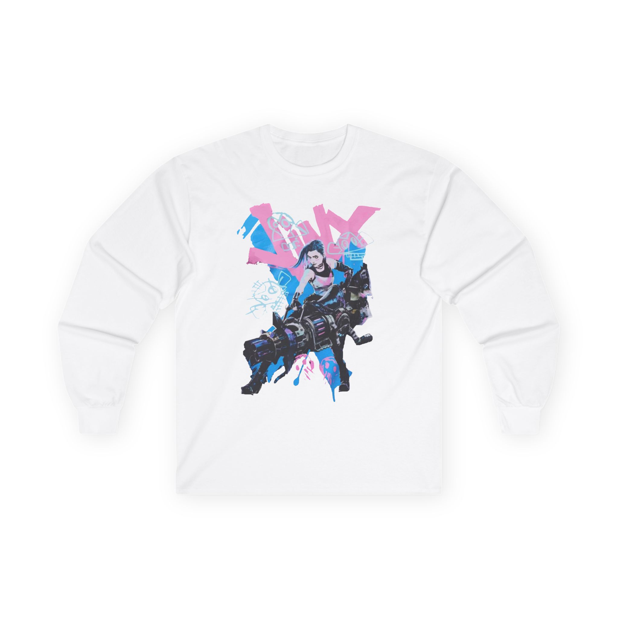 Jinx Arcane Graffiti Jumbo Unisex Ultra Cotton Long Sleeve Tee