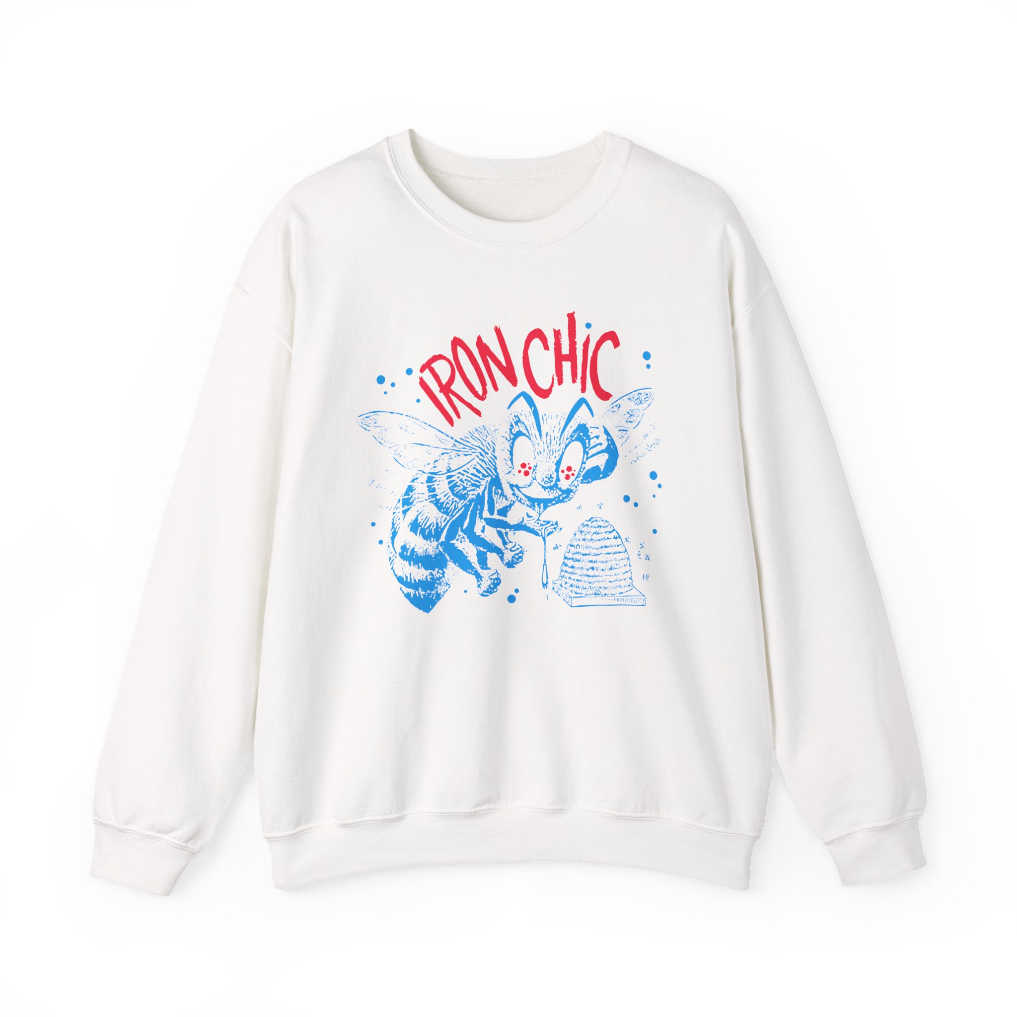 Iron Chic Bee Unisex Heavy Blend Crewneck Sweatshirt