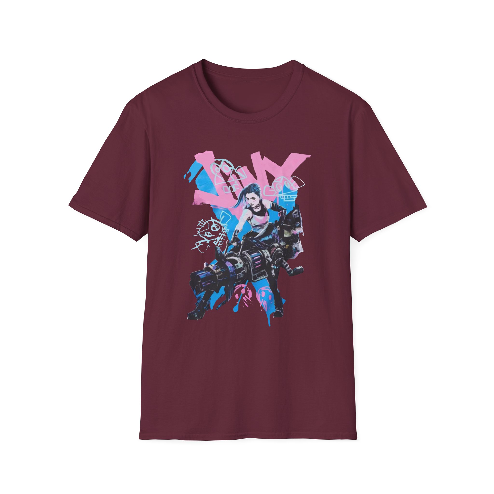 Jinx Arcane Graffiti Jumbo Unisex Softstyle T-Shirt