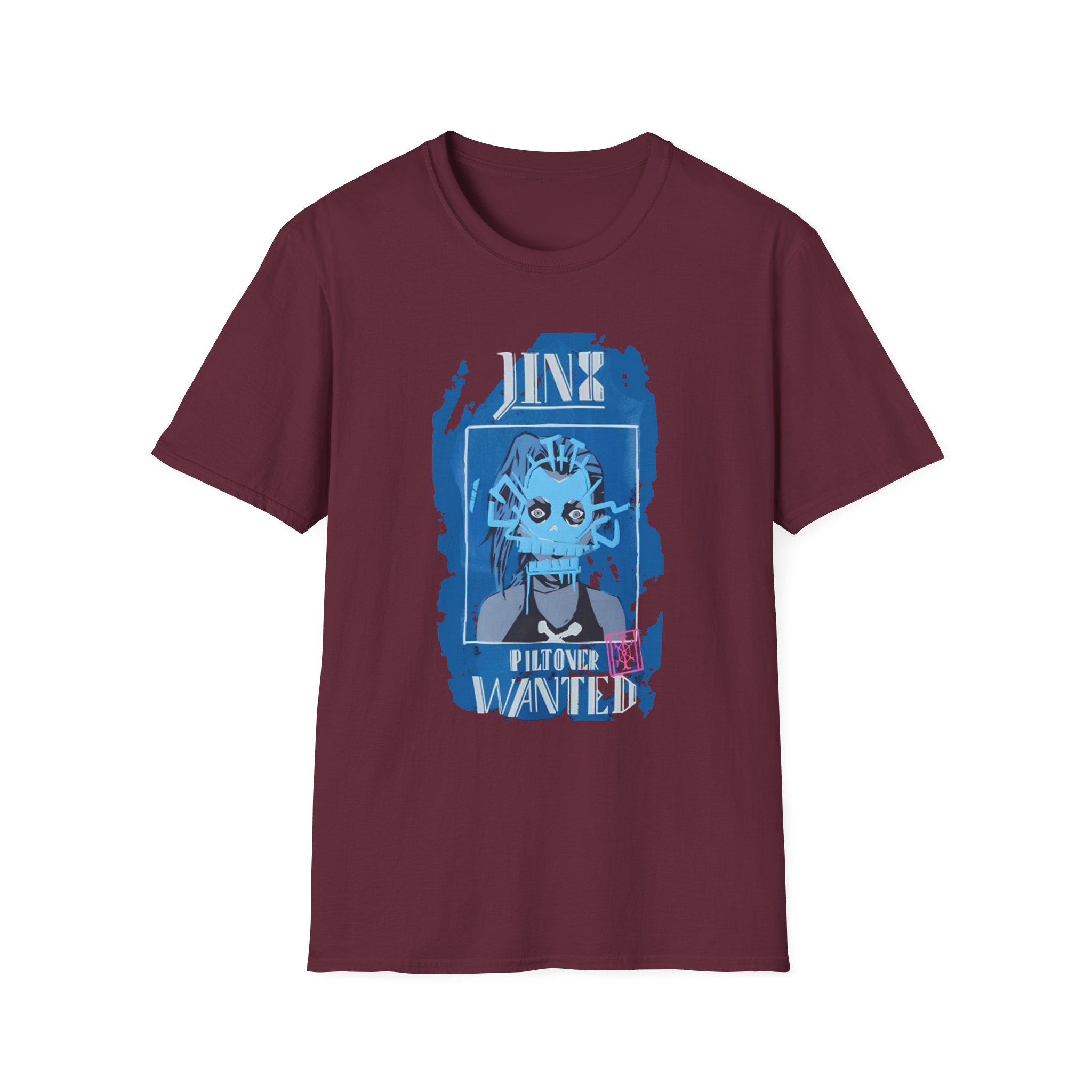 Jinx Arcane Wanted Poster Unisex Softstyle T-Shirt