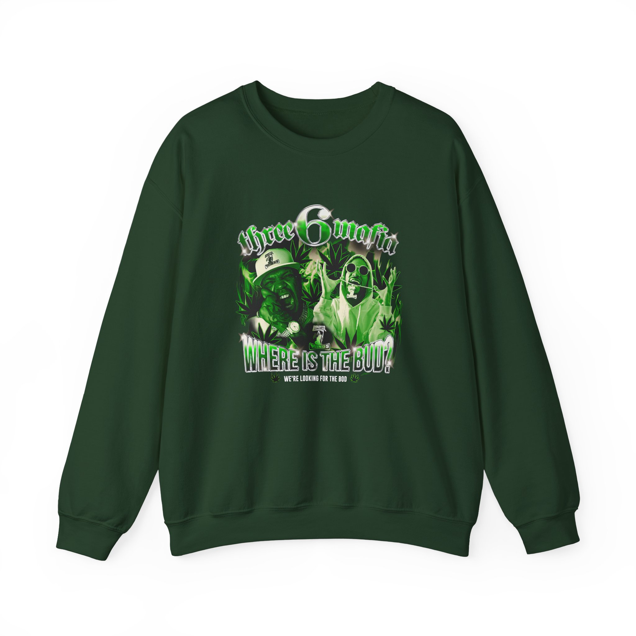 Three 6 Mafia Where is the Bud? Unisex Heavy Blendâ„¢ Crewneck Sweatshirt