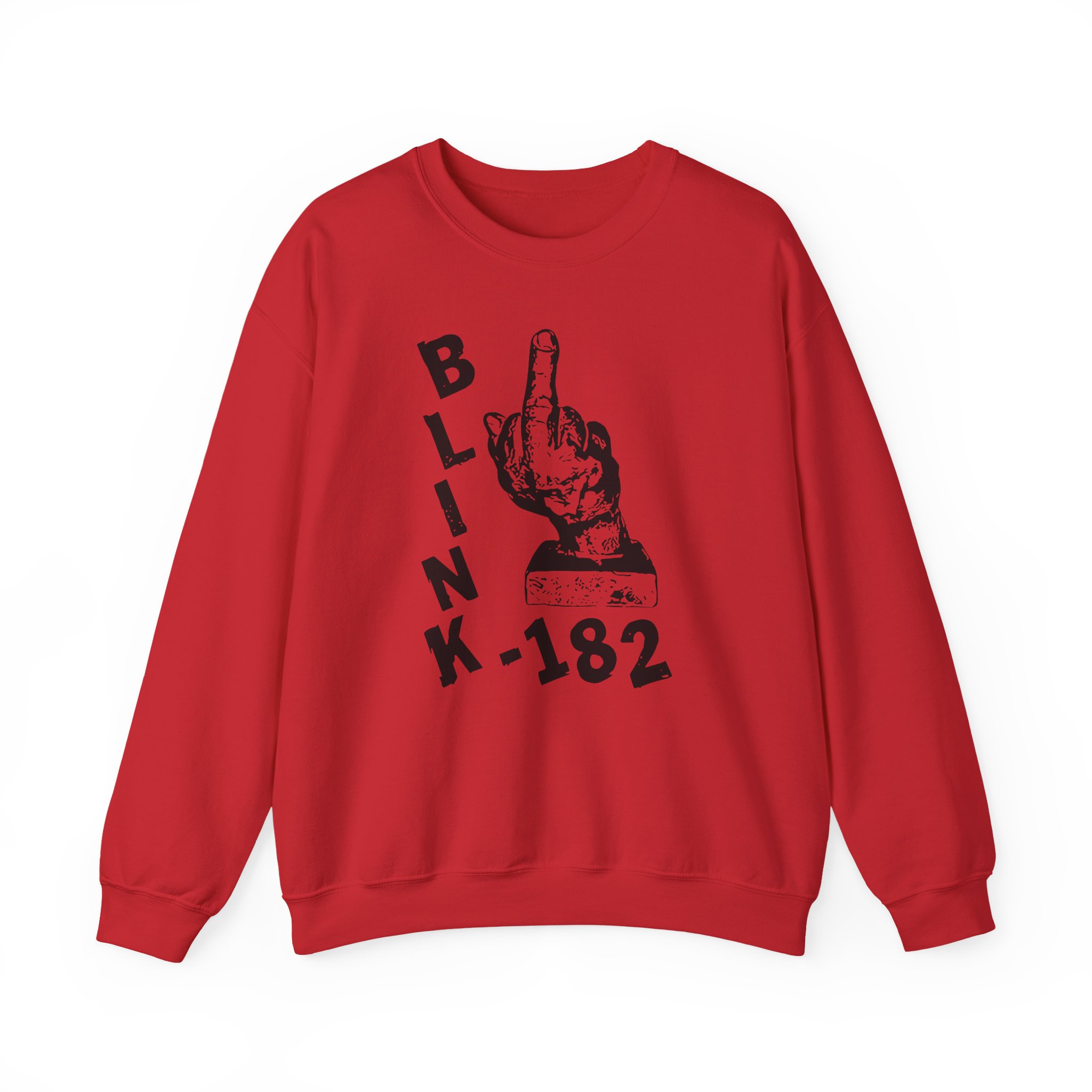 Blink 182 Pink Middle Finger Unisex Heavy Blendâ„¢ Crewneck Sweatshirt
