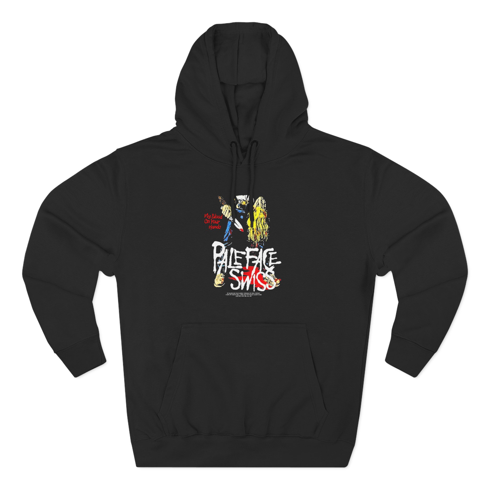 Paleface My Blood on Your Hands Washed Out Three-Panel Fleece Hoodie
