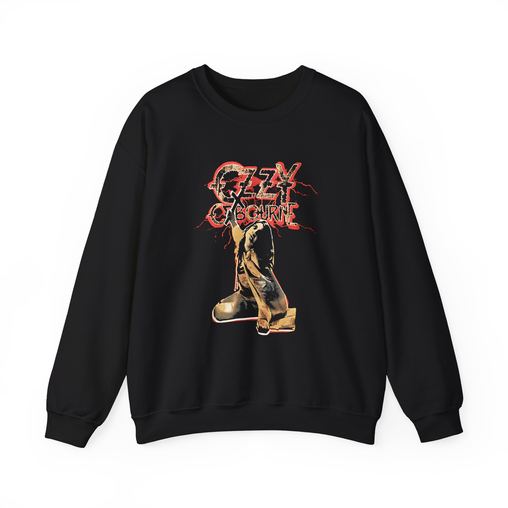 Ozzy Osbourne Red Lightning Tourback Unisex Heavy Blendâ„¢ Crewneck Sweatshirt