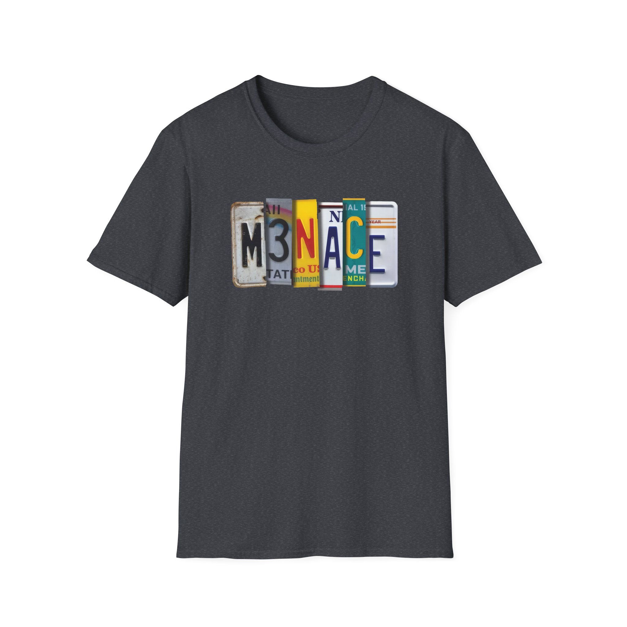 Kanel Joseph Menace License Plate Unisex Softstyle T-Shirt