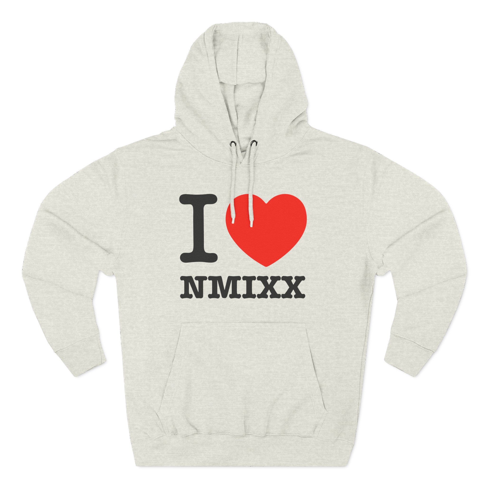 I Love Nmixx Three-Panel Fleece Hoodie