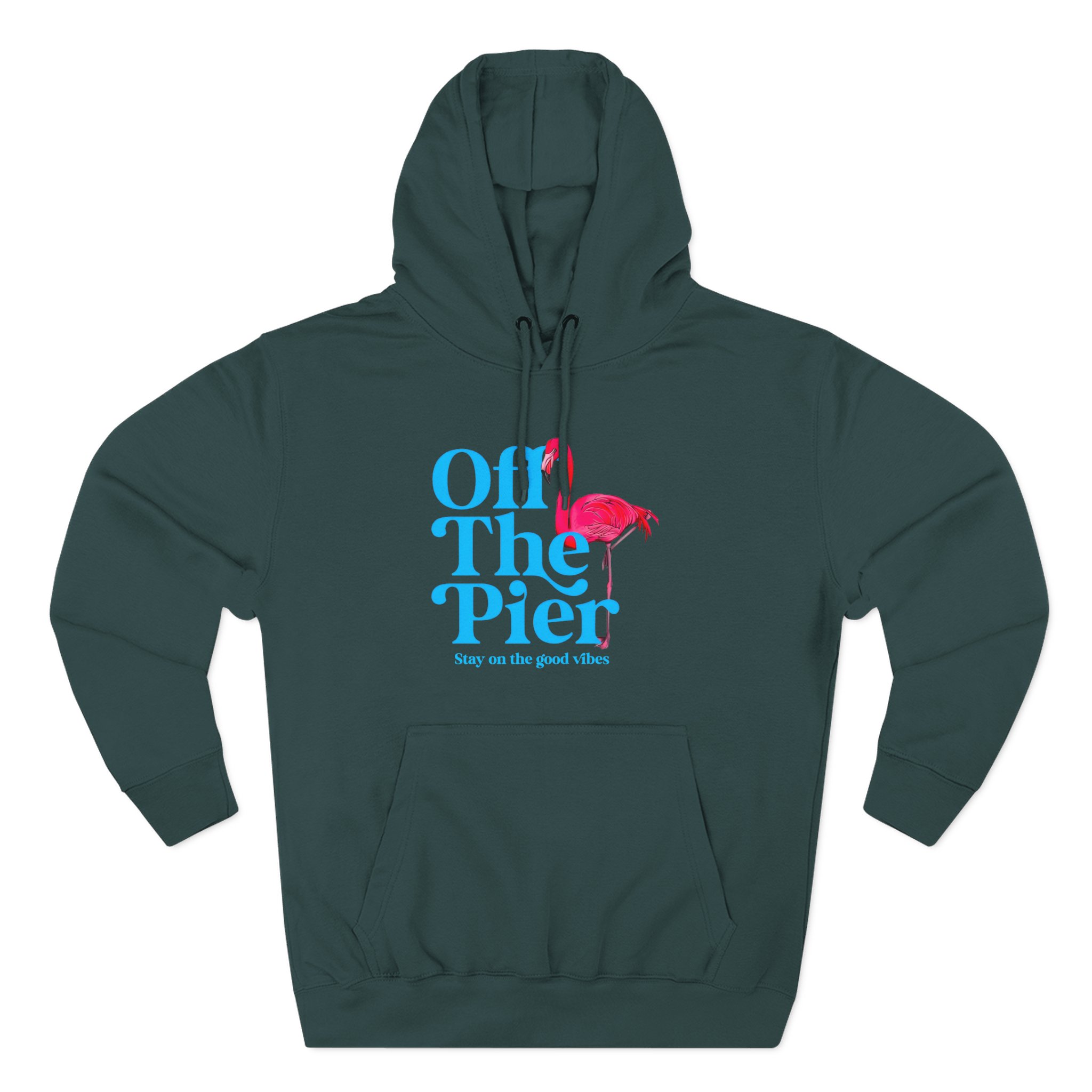 Flamingo Three-Panel Fleece Hoodie