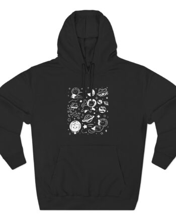 Shubble Space Cats Three-Panel Fleece Hoodie