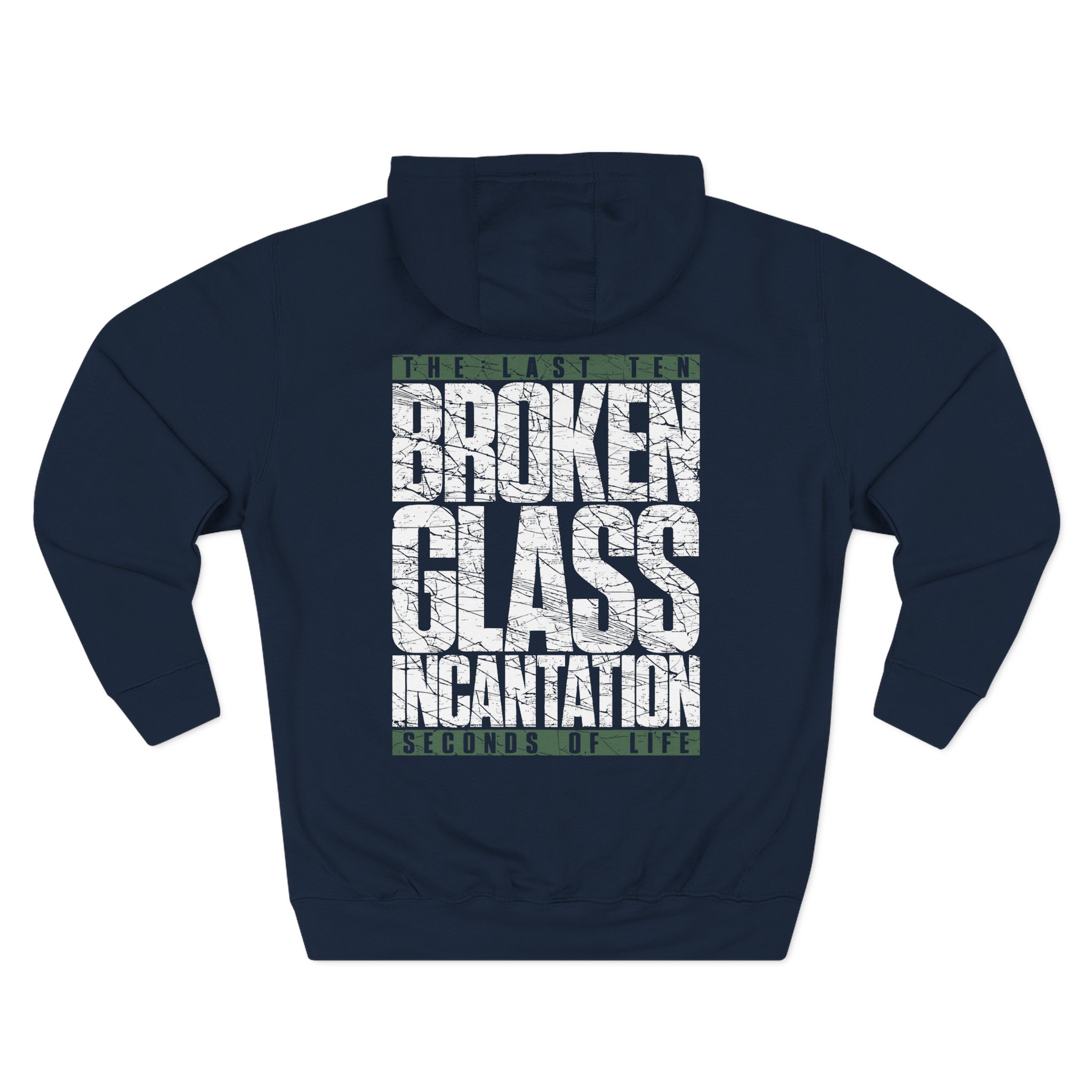 The Last Ten Seconds of Life Broken Glass Three-Panel Fleece Hoodie