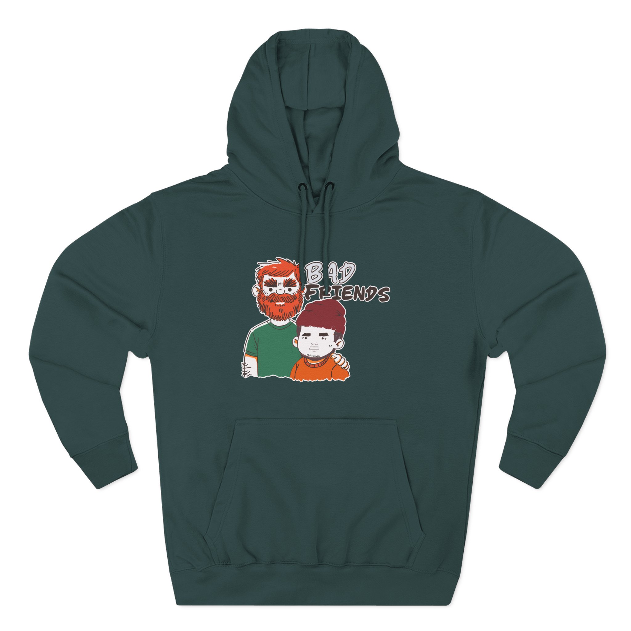 Bad Friends Hairy Three-Panel Fleece Hoodie
