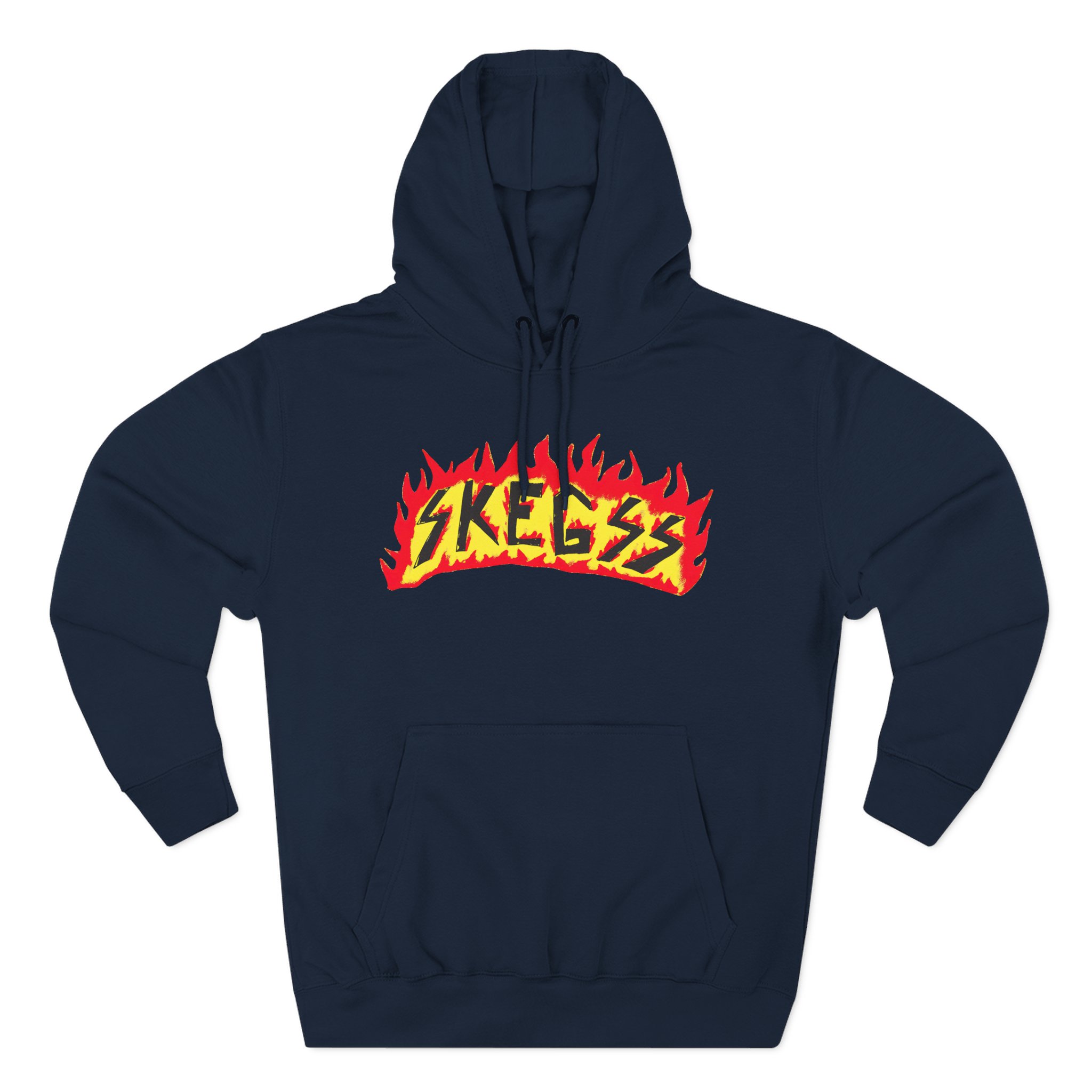 Skegss Flame Logo Three-Panel Fleece Hoodie
