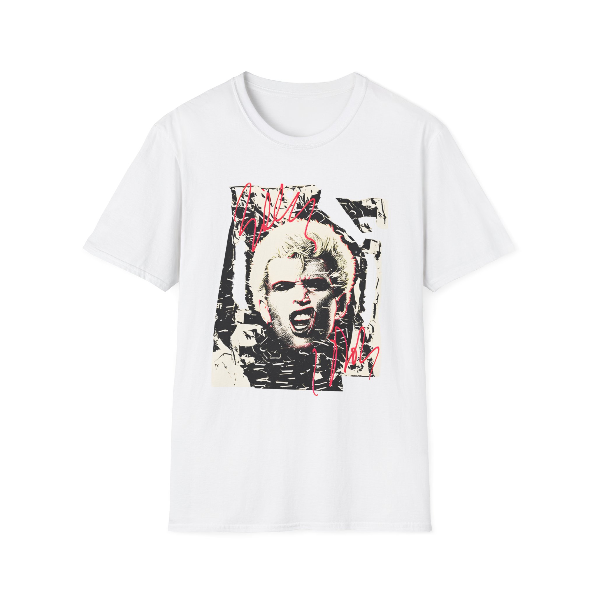 Billy Idol Shattered Photo Unisex Softstyle T-Shirt