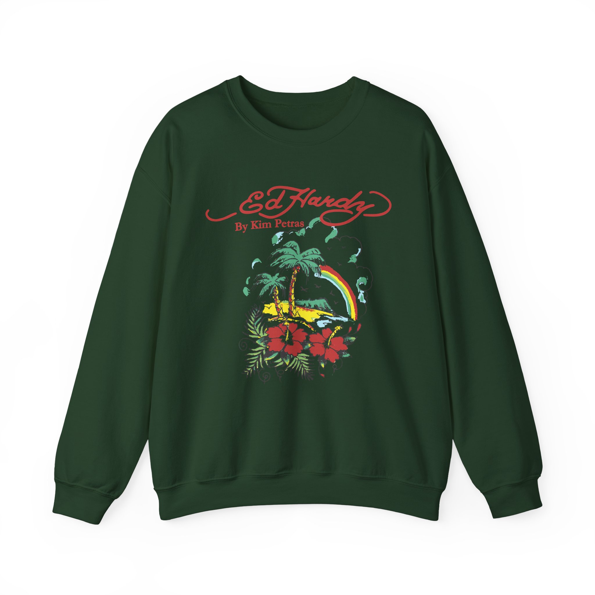 Kim Petras Tropical Scene Lettuce Unisex Heavy Blendâ„¢ Crewneck Sweatshirt