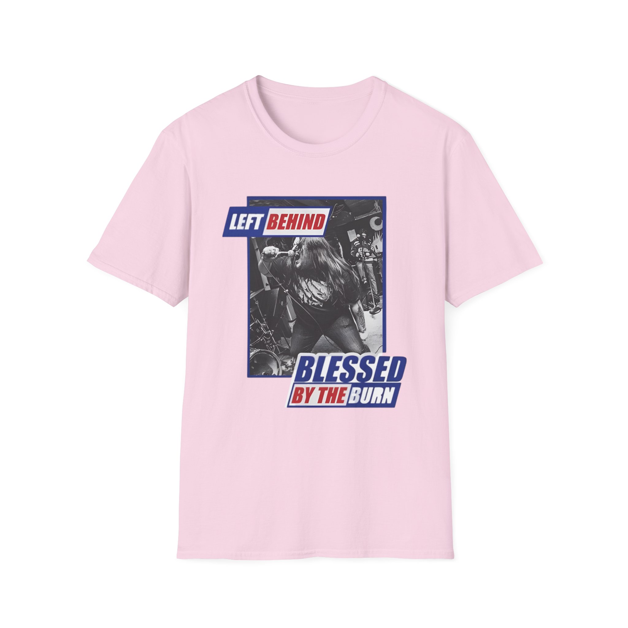 Left Behind Blessed By The Burn Unisex Softstyle T-Shirt