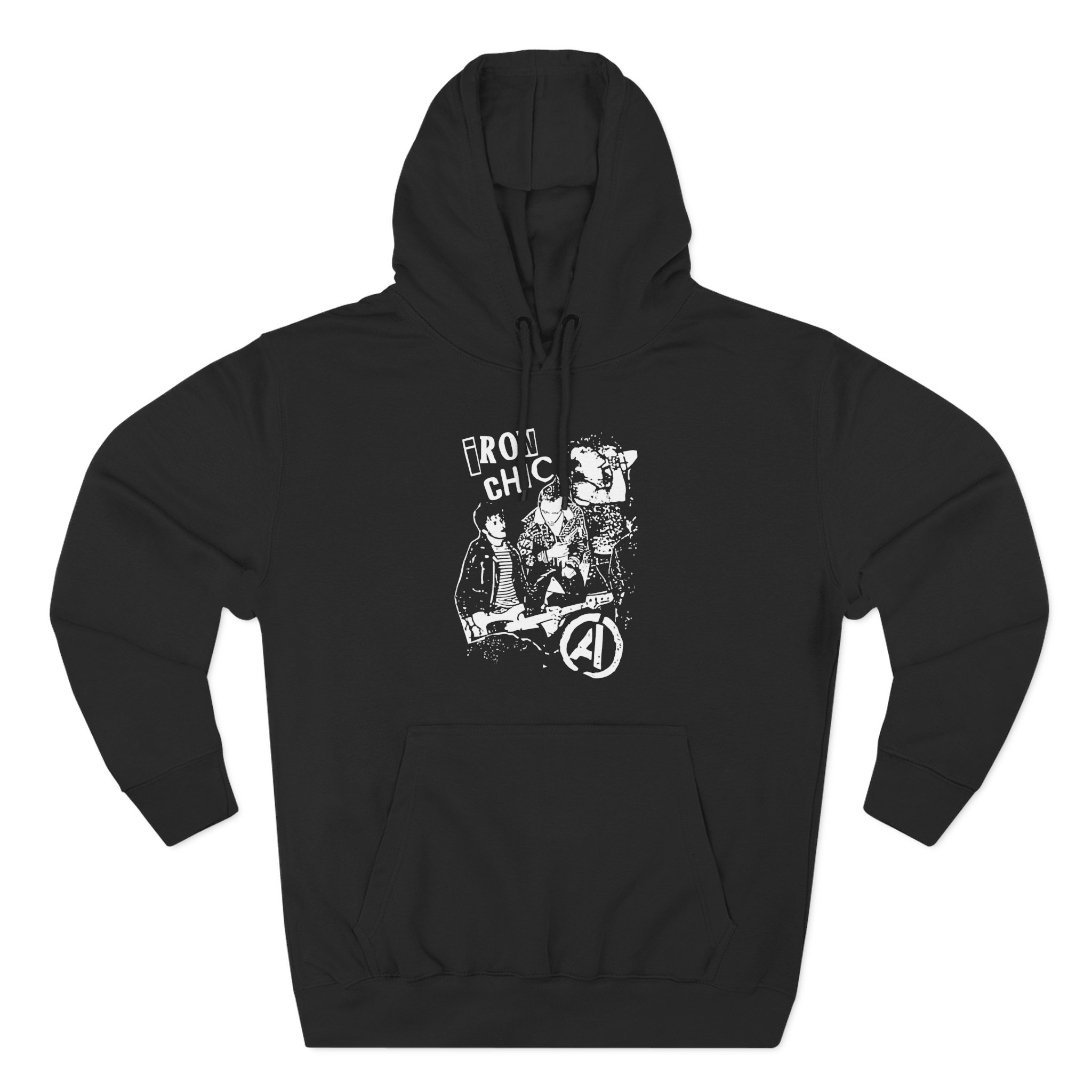 Iron Chic Three-Panel Fleece Hoodie